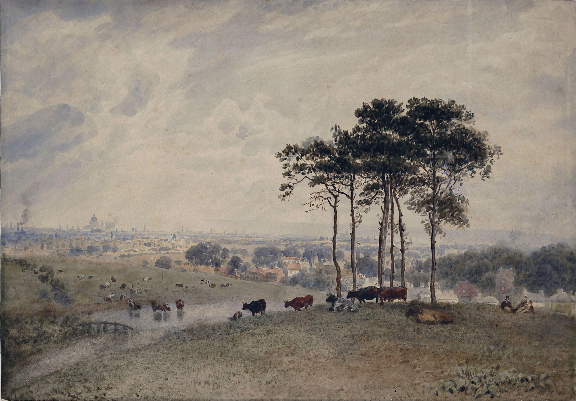 London as seen from Holloway, Frederick Nash, ca. 1820