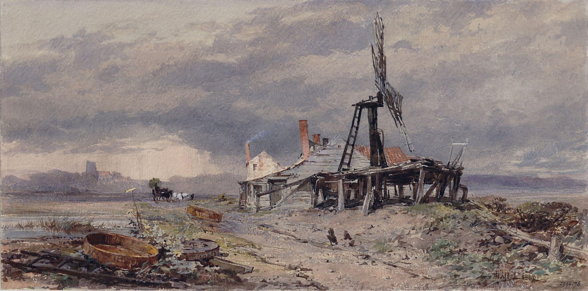 Old Mill, Salt Pans, Guernsey, Paul Jacob Naftel, 1868