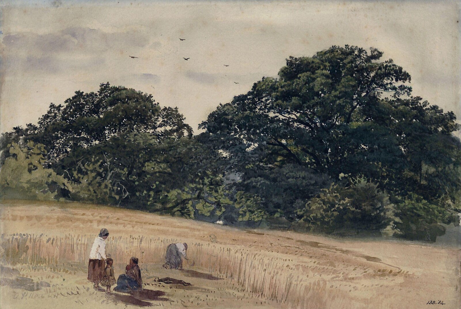 Cornfield at Roehampton, Alfred Pizzi Newton, ca. 1850-83