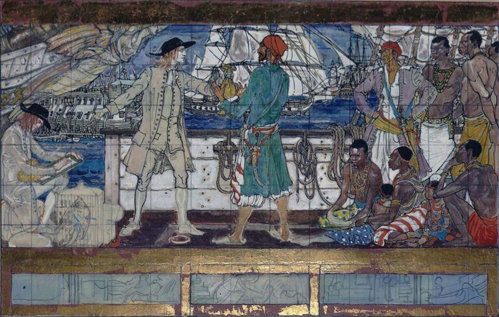The Slave Ship Ransomed, Violet Oakley, 1910s