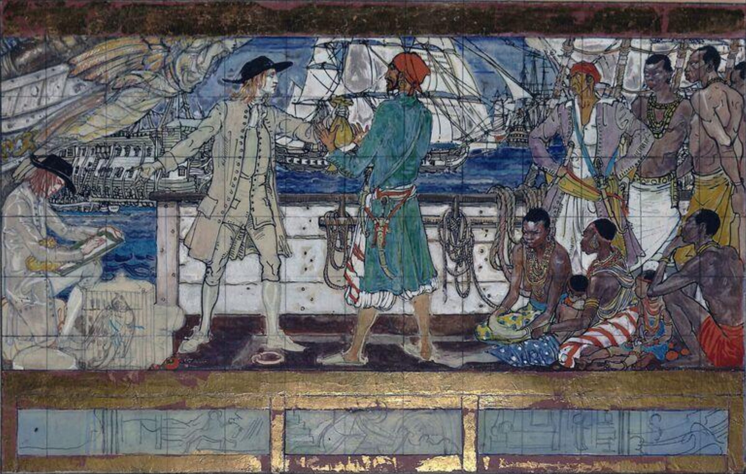 The Slave Ship Ransomed, Violet Oakley, 1910s