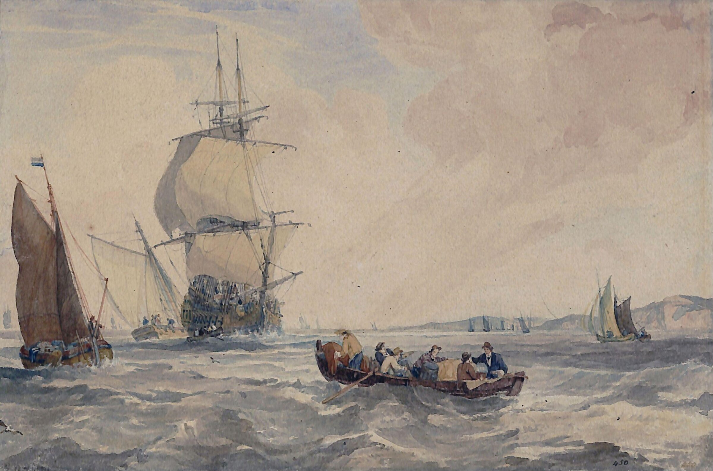 Passengers Proceeding by Boat to their Ship, Samuel Owen, ca. early 19th century
