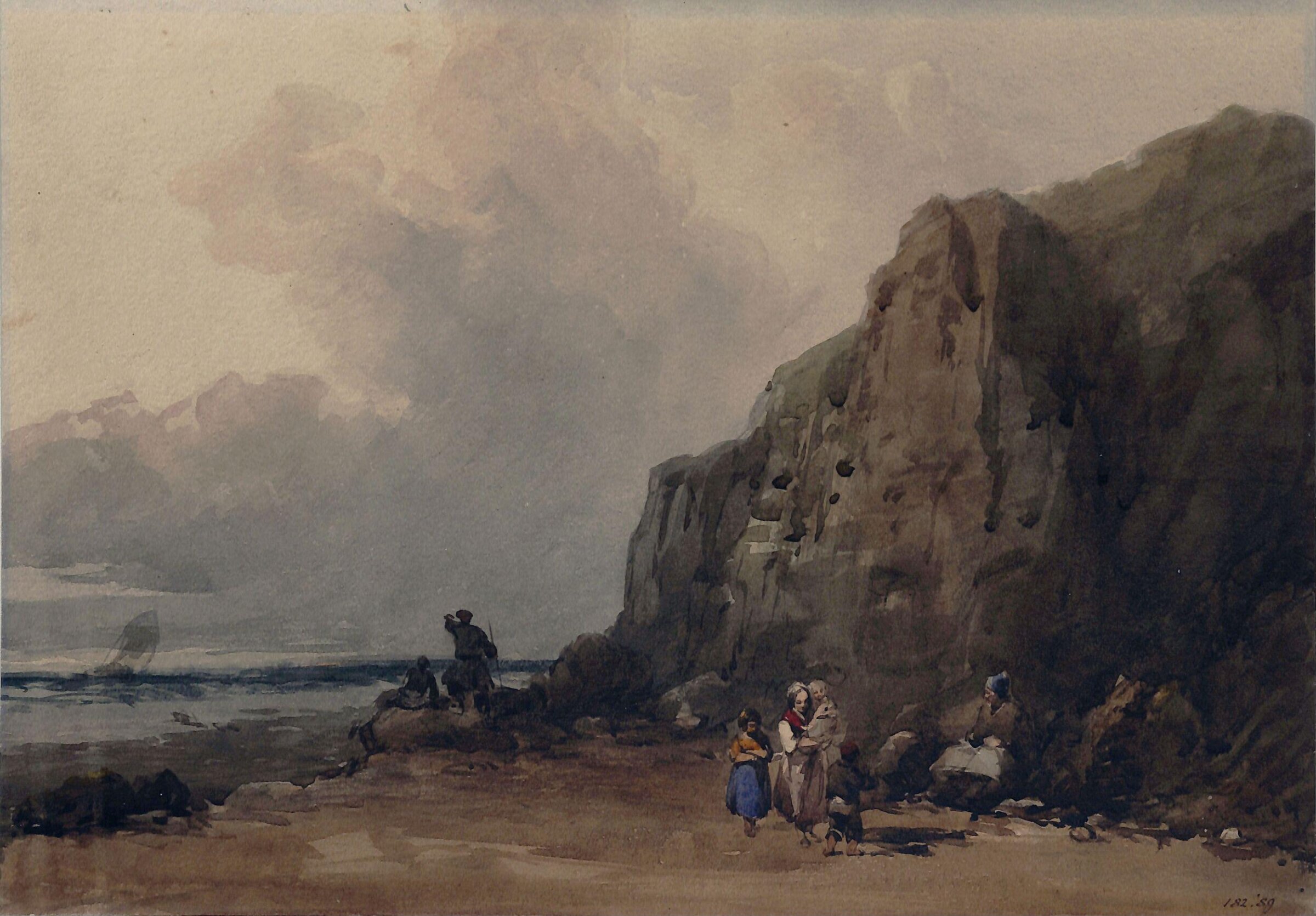 Coast scene, Isle of Wight, Edward Pritchett, 1850