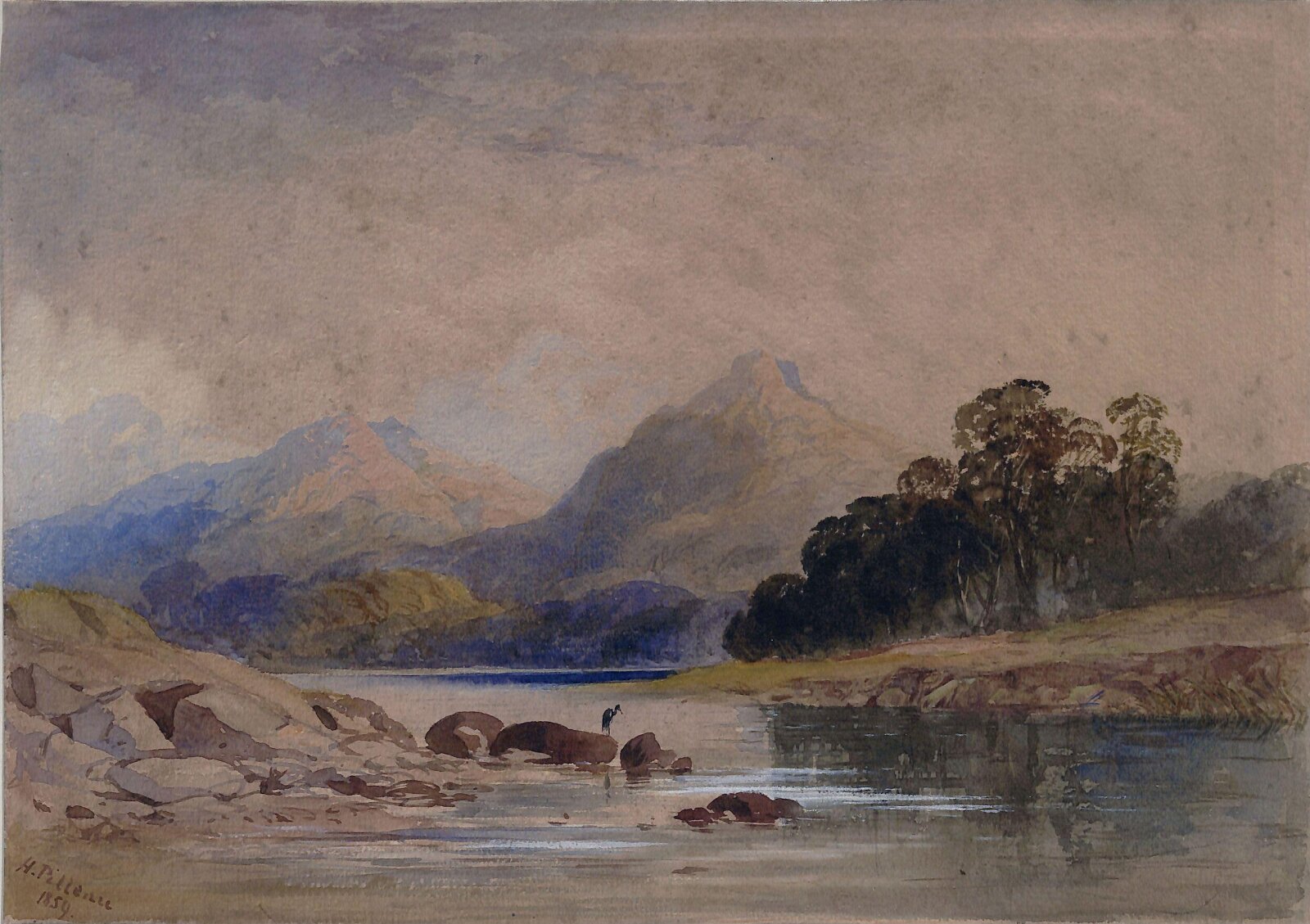 River Scene, Henry Pilleau, 1859