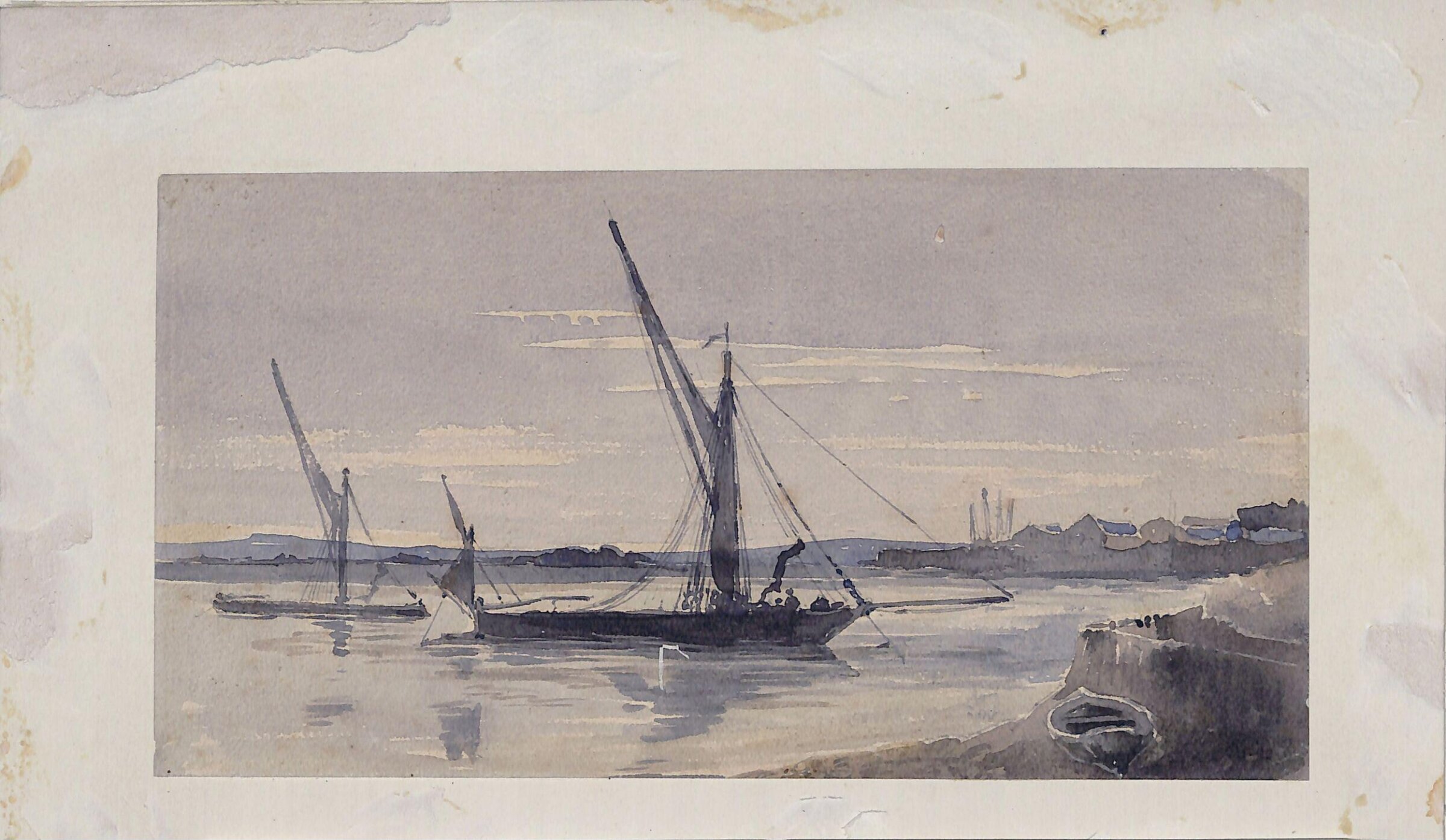 Coast Scene: Sunset, Giles Firman Phillips, ca. 1800-66