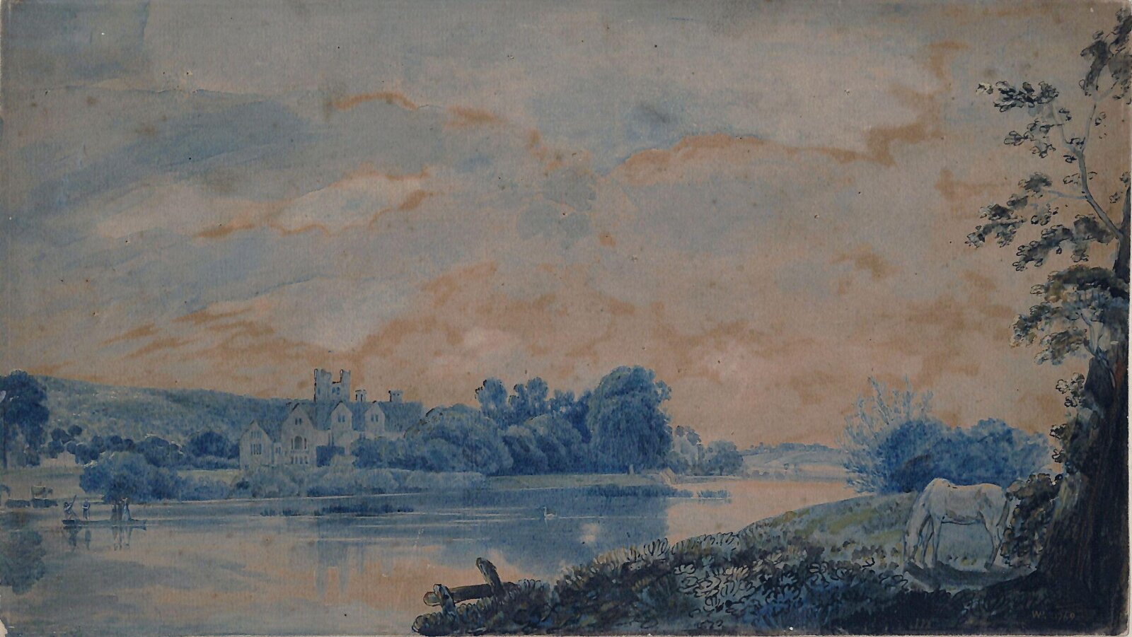 Bisham Abbey, on the Thames, Pether, 1769