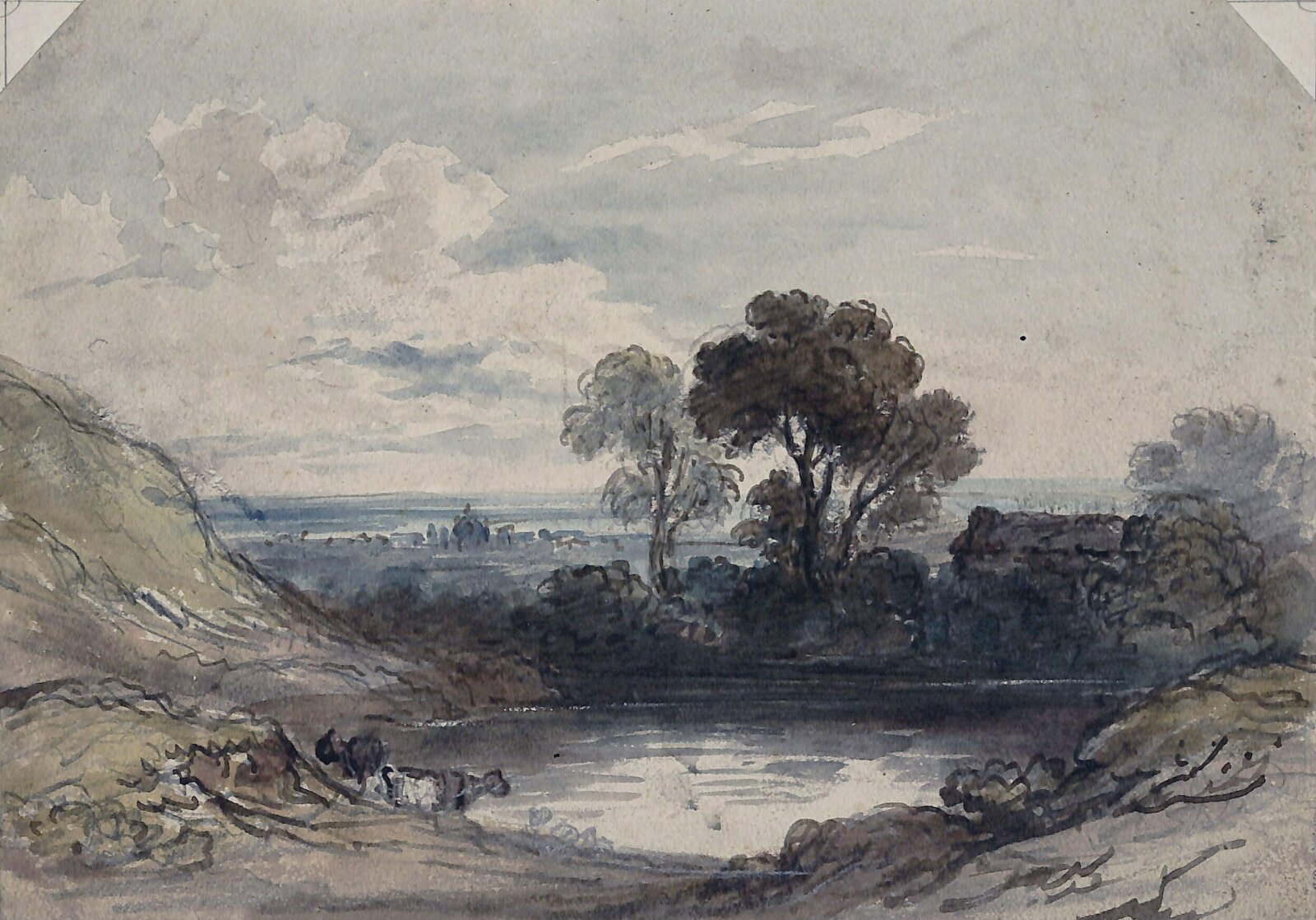London from Hampstead Heath, James Robertson, ca. 1830-1873