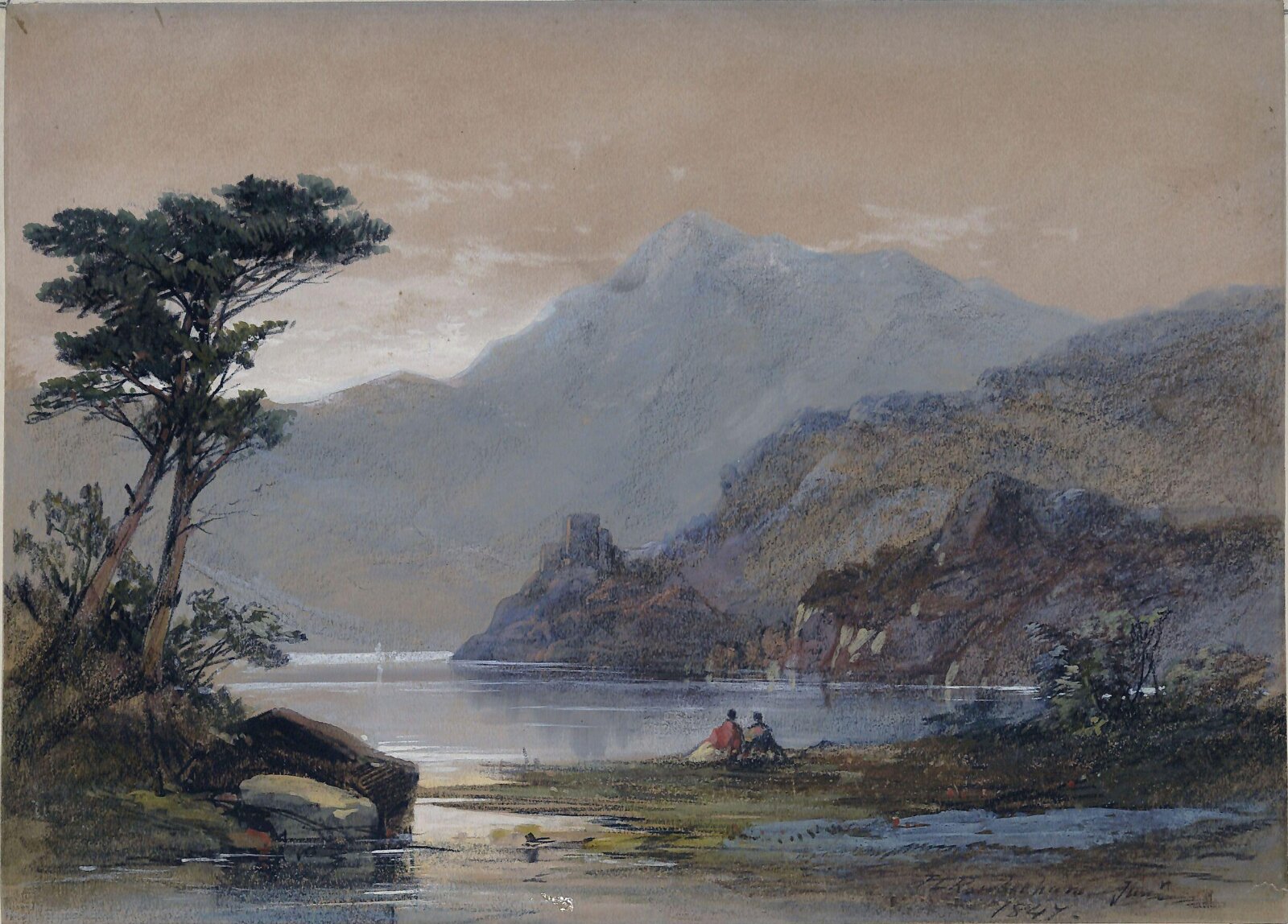 Lake Scenery, Thomas Charles Leeson Junior Rowbotham, 1847