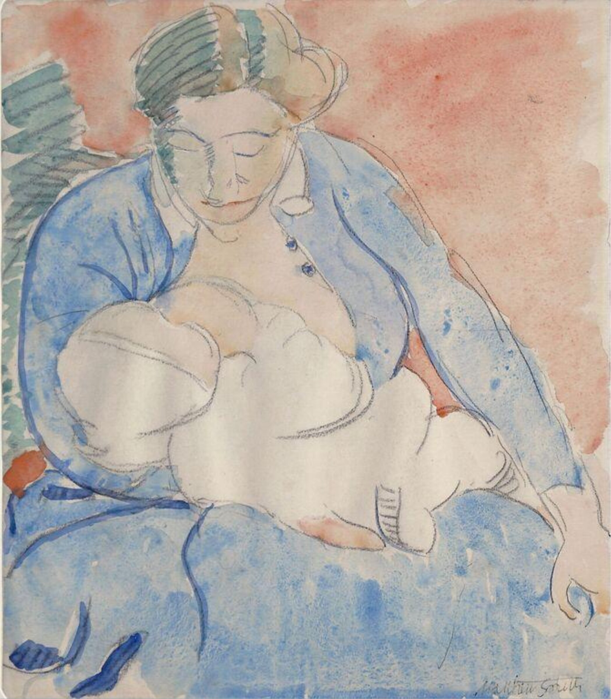 Nursing Mother, Matthew Smith, ca. 1915
