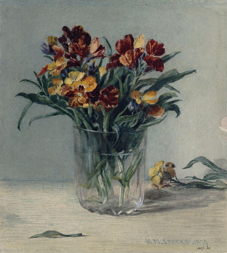 Wallflowers (1879) by J.A. Stock
