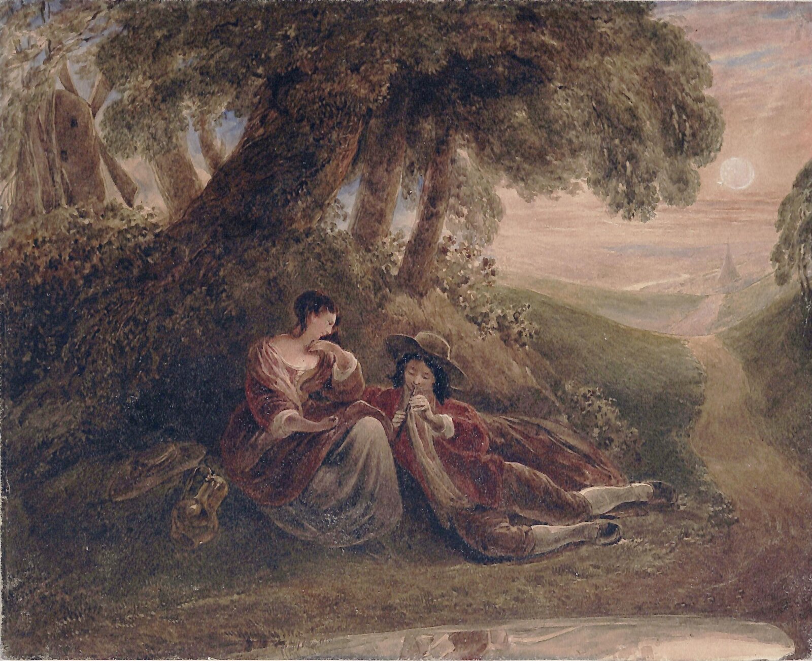 Lovers, L. Stephanoff, 19th century