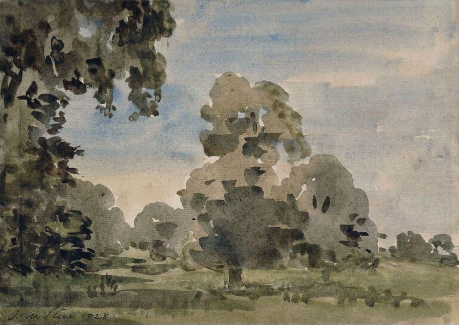 A Park Scene in Suffolk, Philip Wilson Steer, ca. 1880-1928