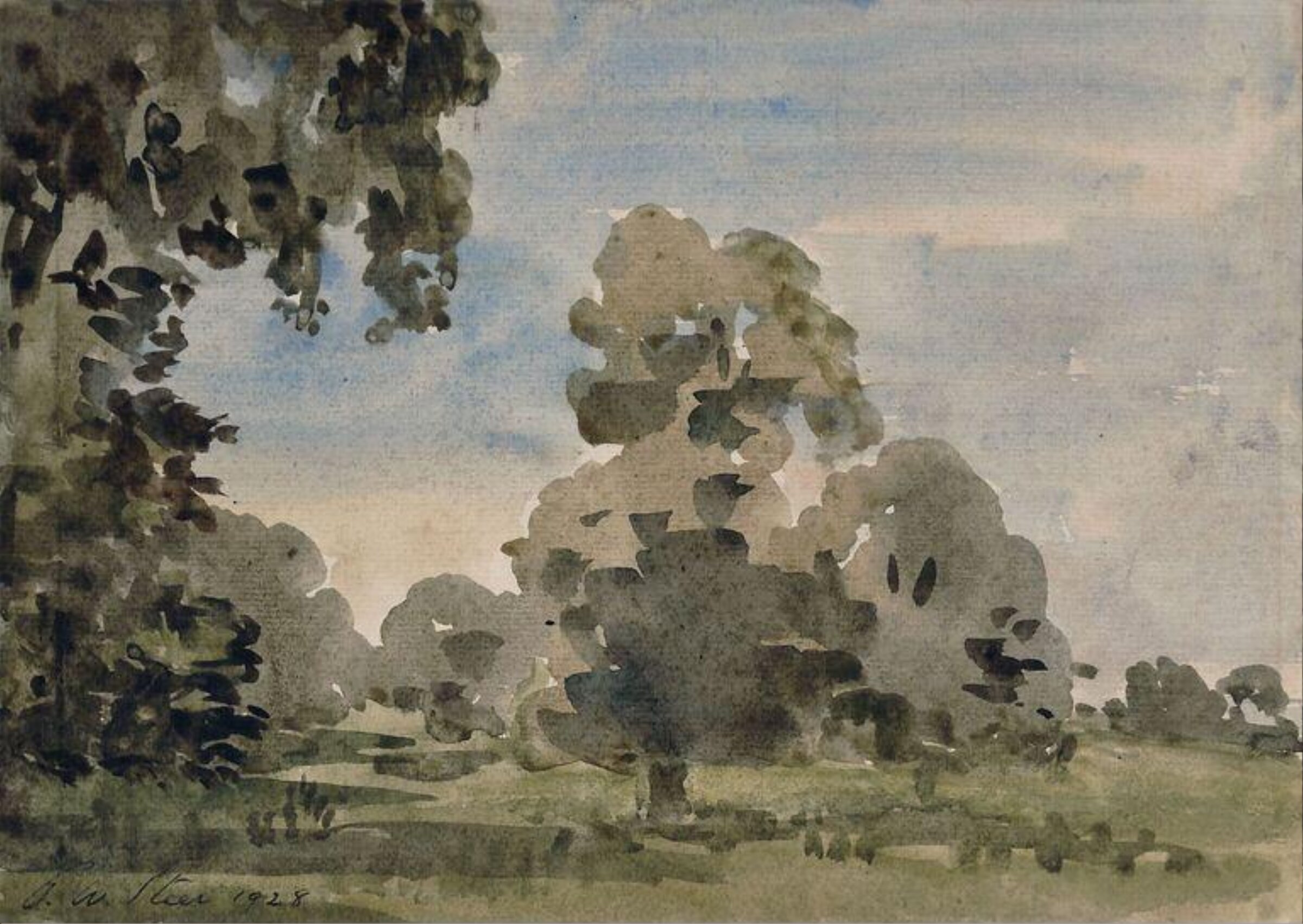 A Park Scene in Suffolk, Philip Wilson Steer, ca. 1880-1928