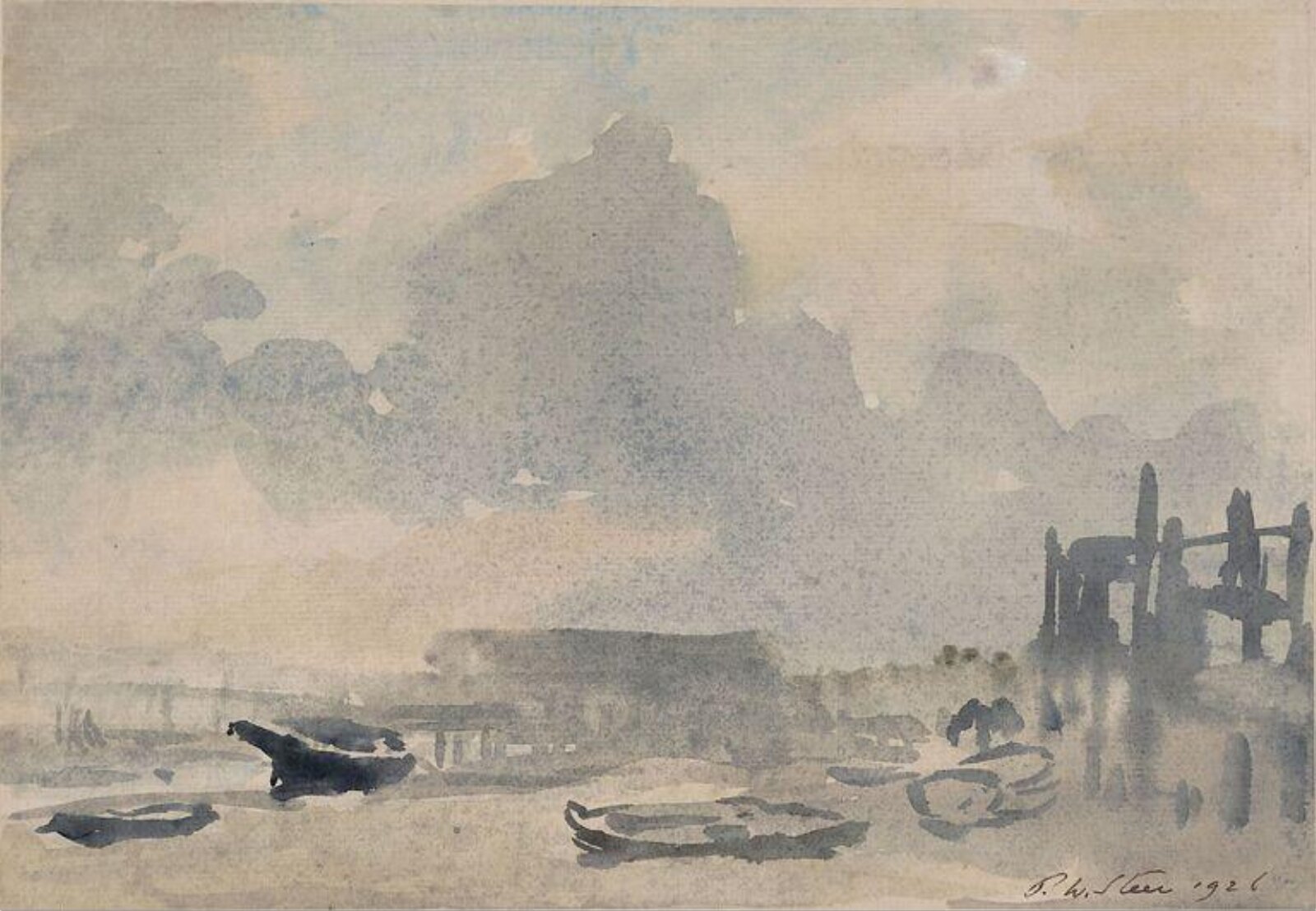 The Beach, Shoreham, Wilson Steer, 1926