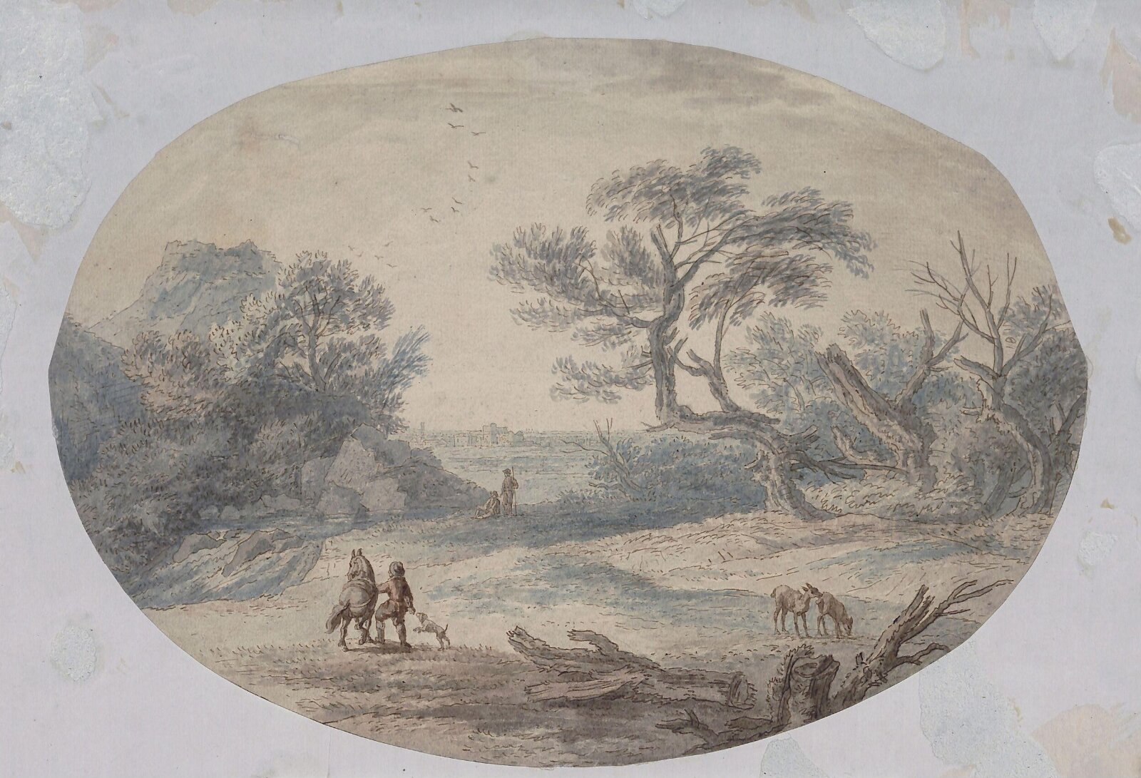 Landscape with waterfall, Vivares, ca. 1730-80
