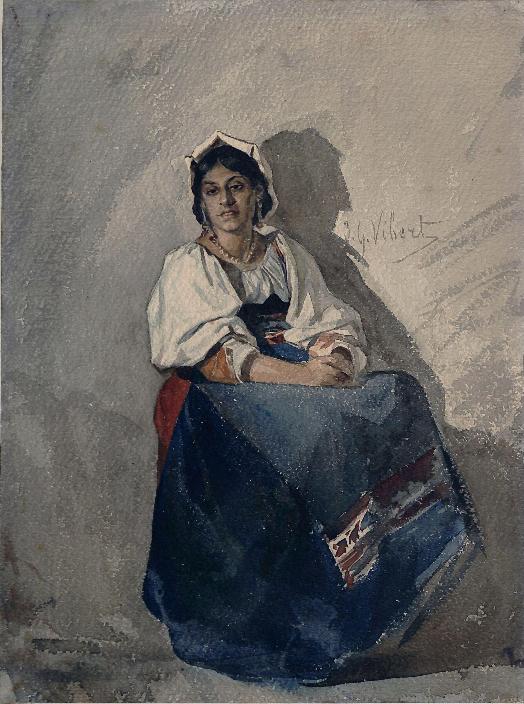 An Italian girl, Jehan Georges Vibert, ca. 1860-1902