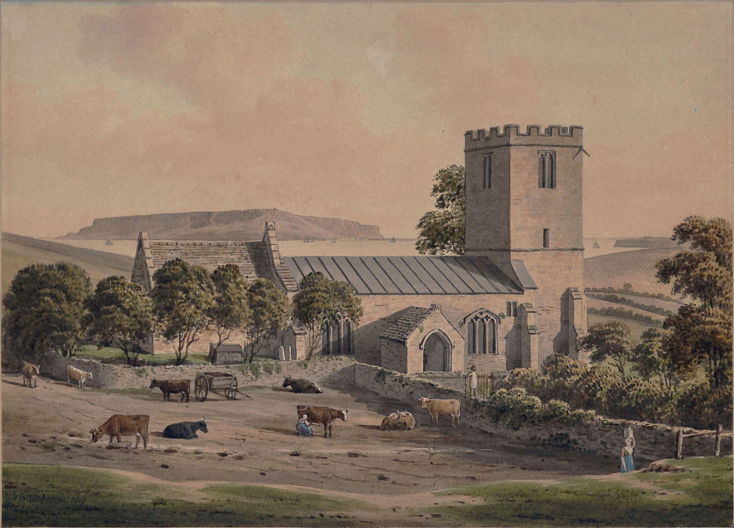 Preston Church, near Weymouth, John William Upham, 1819