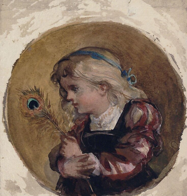 Child with a Peacock Feather top image