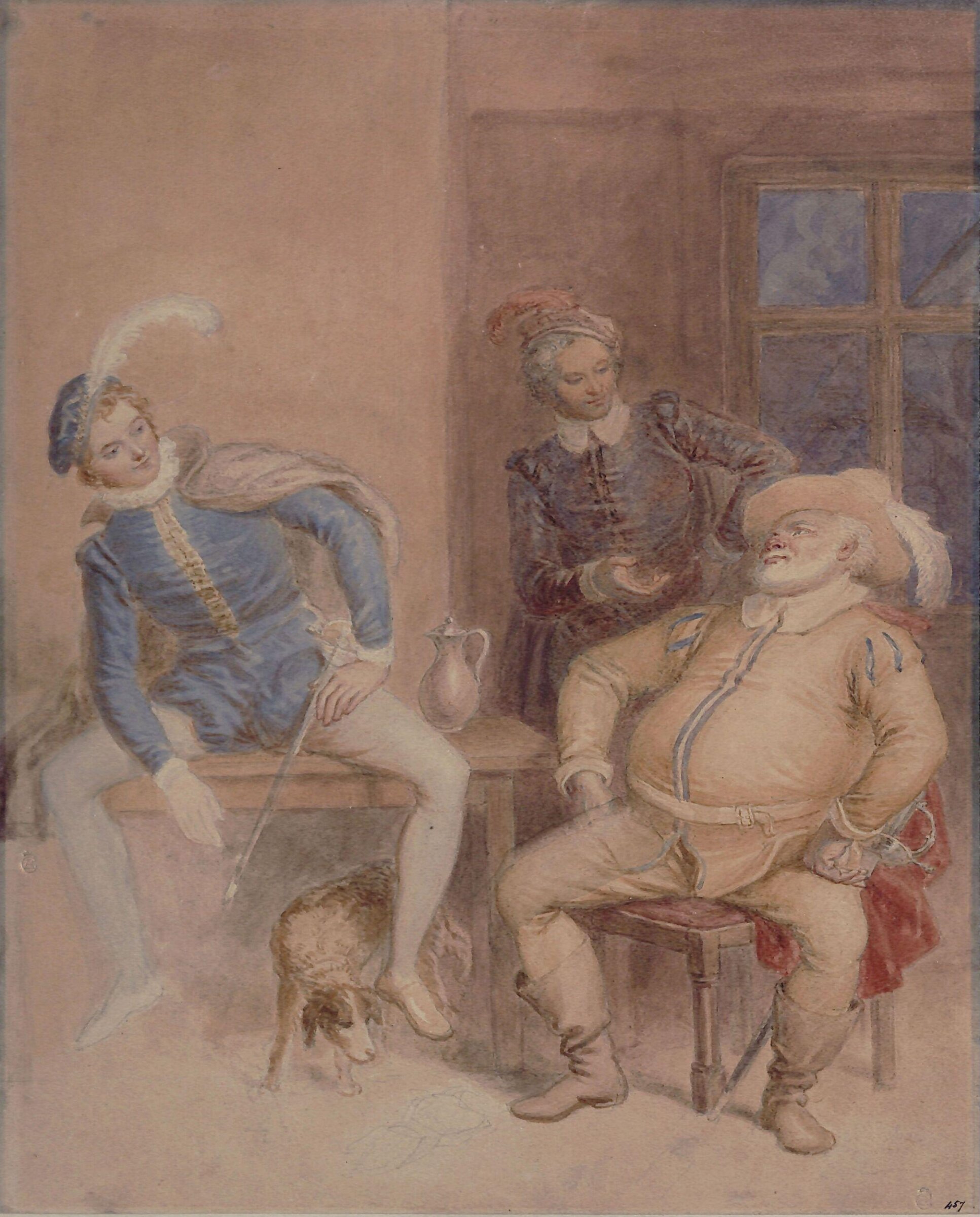 Falstaff, Prince Henry and Poins, John Masey Wright, ca. early 19th century