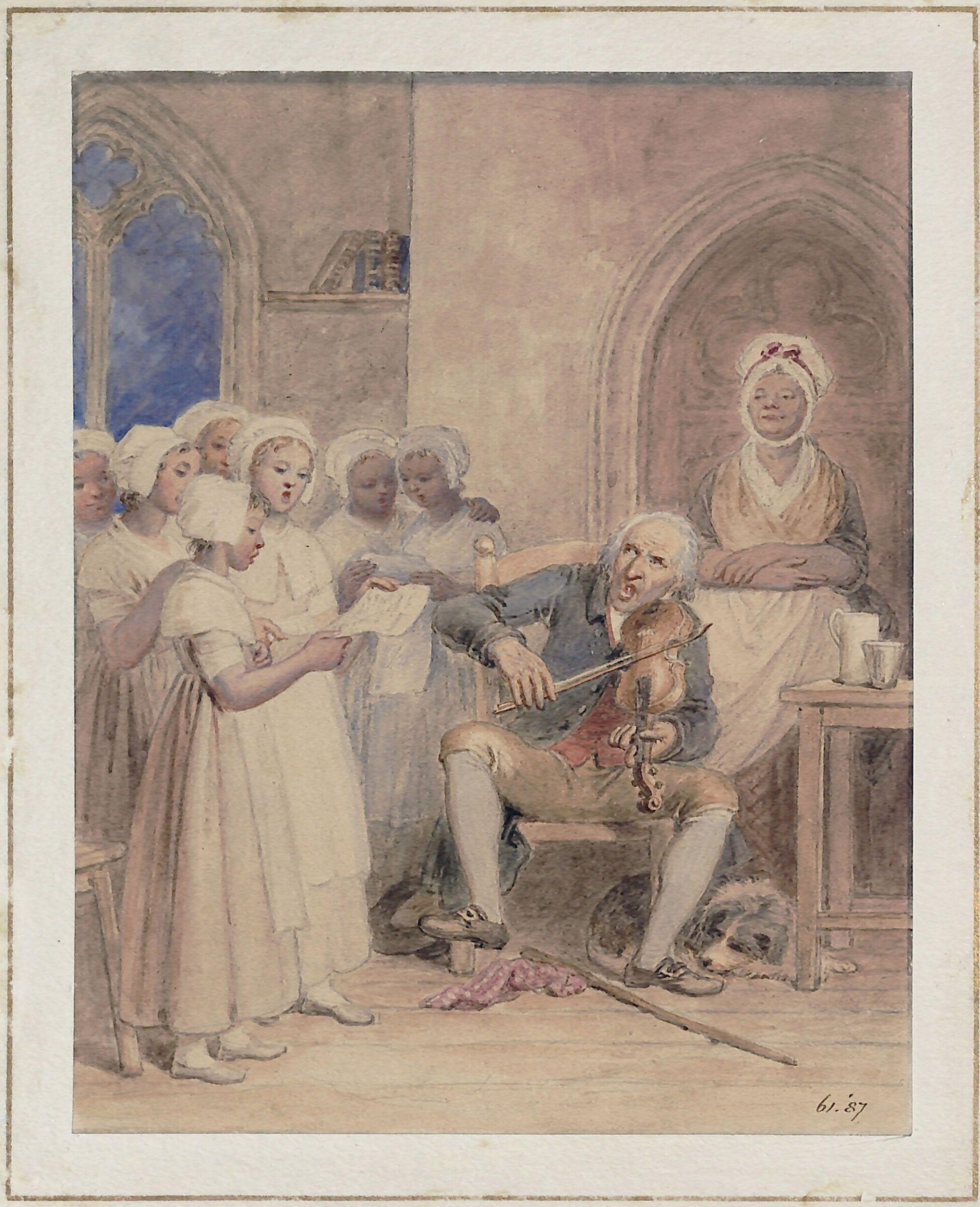 The village choir, the church interior, John Masey Wright, ca. 1790-1865