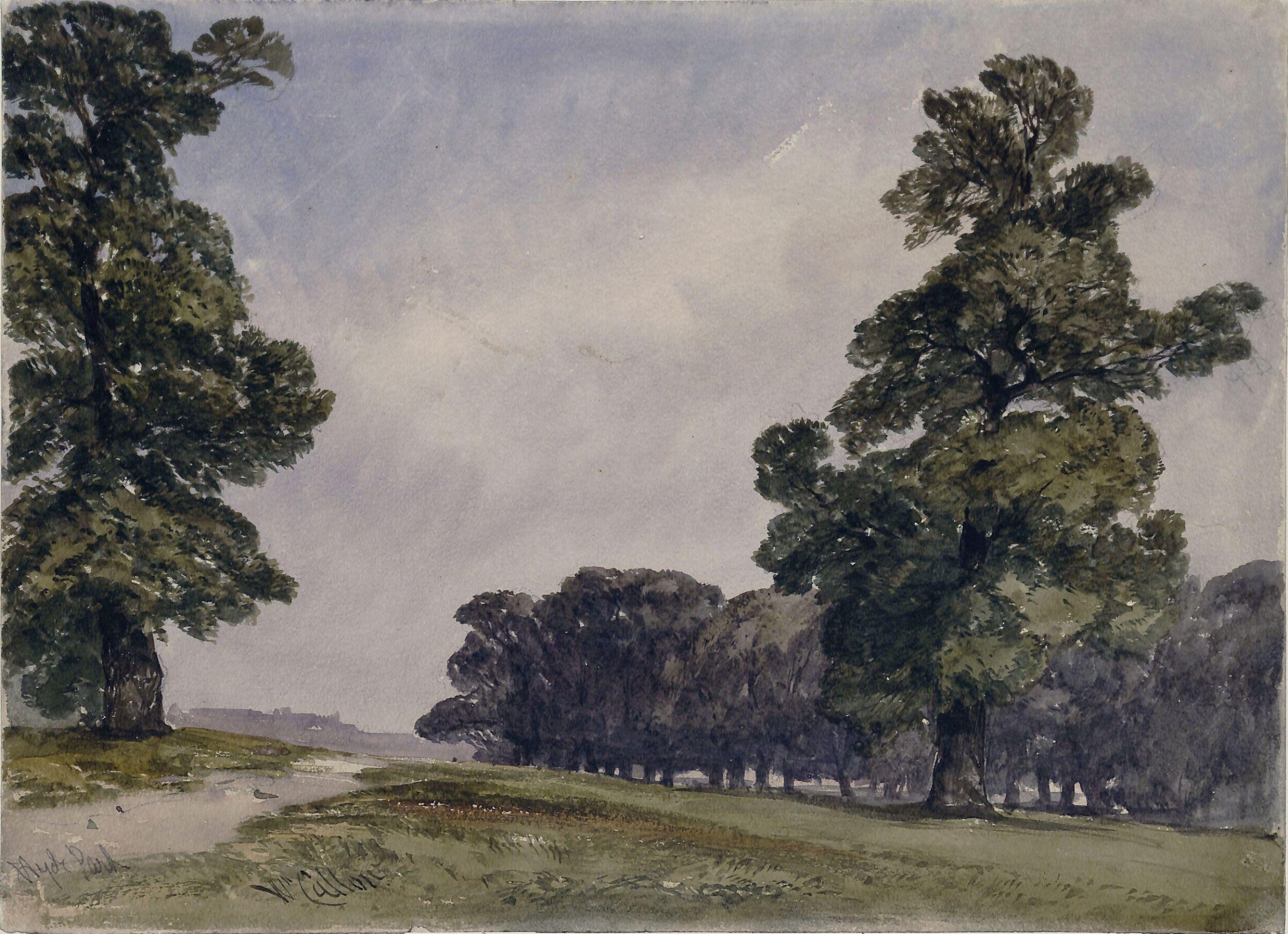View in Hyde Park, William Callow, 1840s