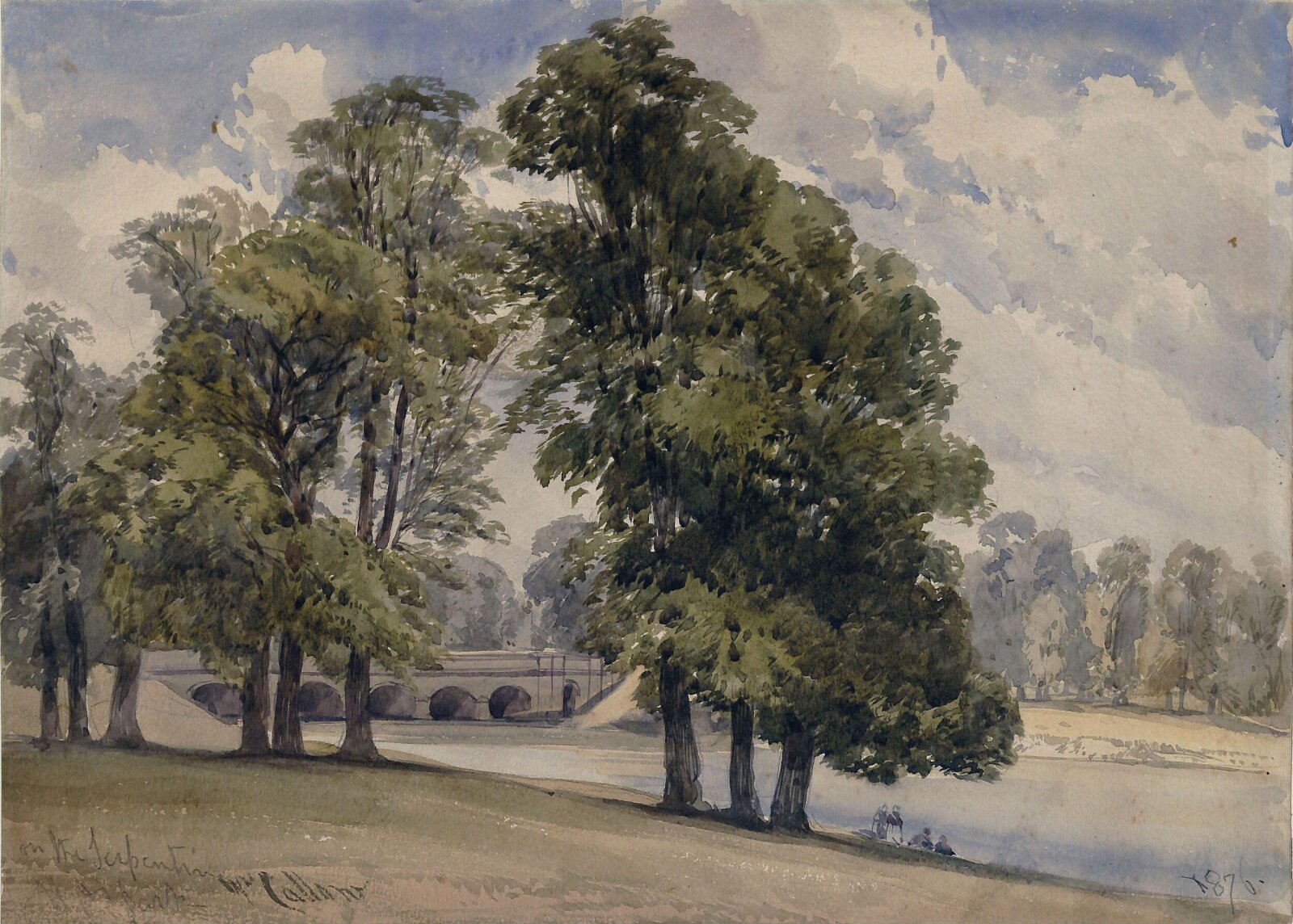 View on the Serpentine, Hyde Park, William Callow, 1846