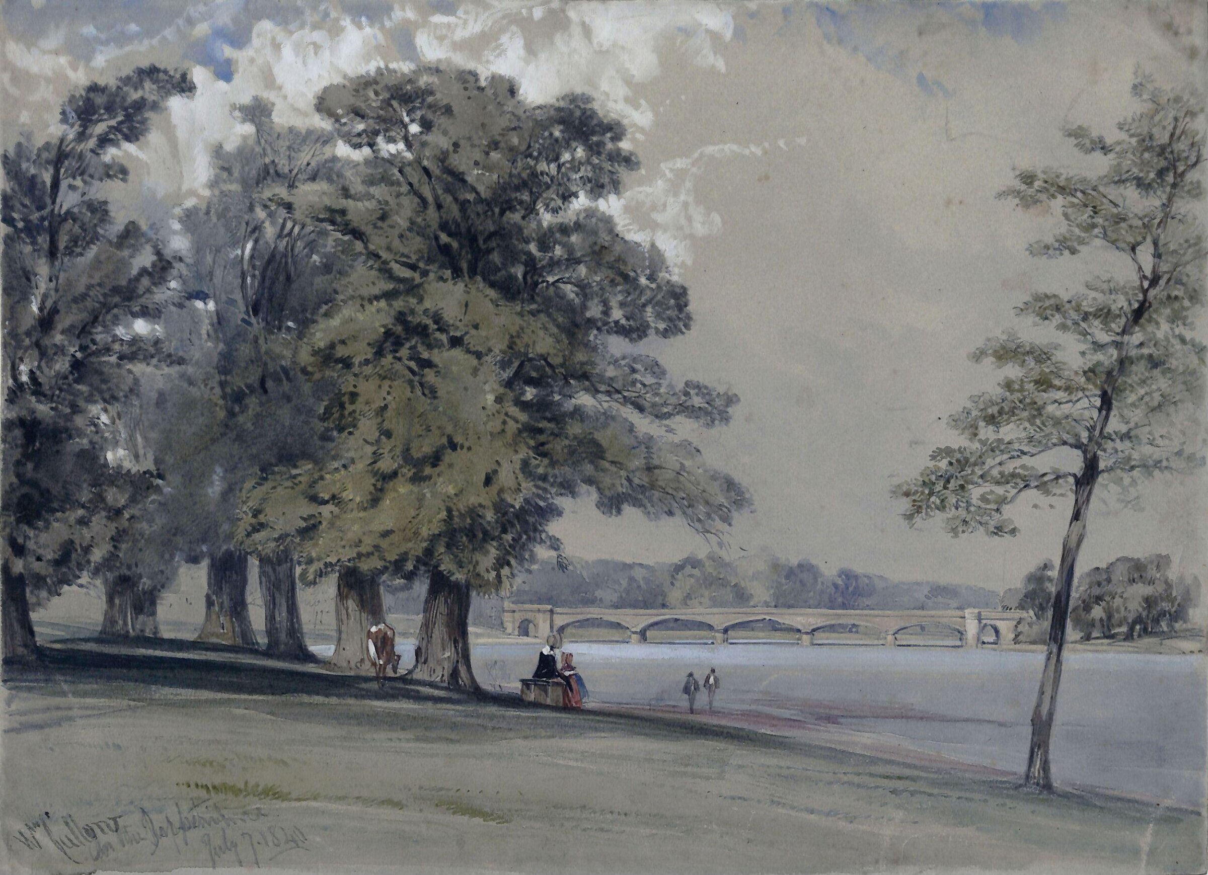 View on the Serpentine, Hyde Park, William Callow, 1841