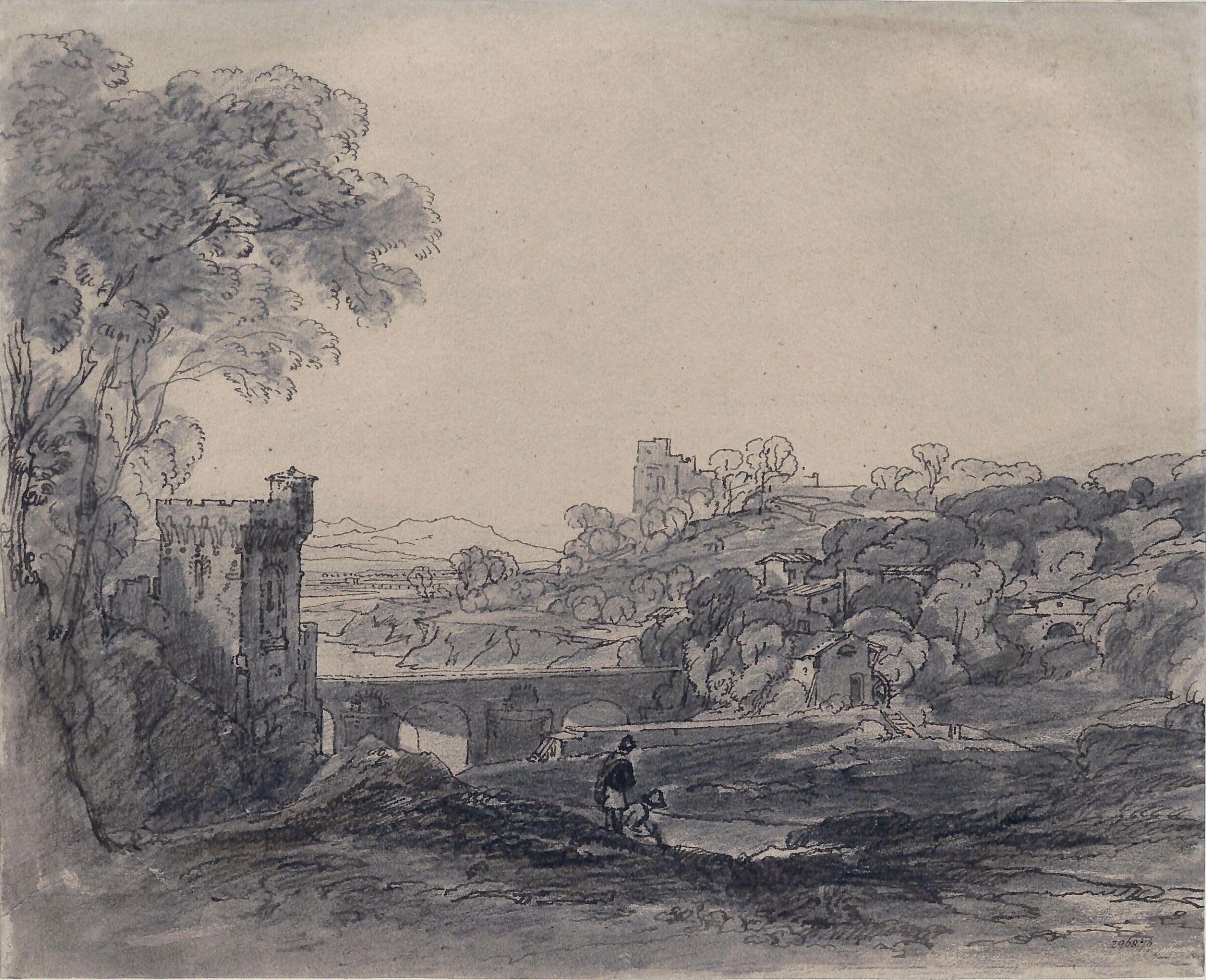 View in Italy, Augustus Wall Callcott, ca. 1805-1844