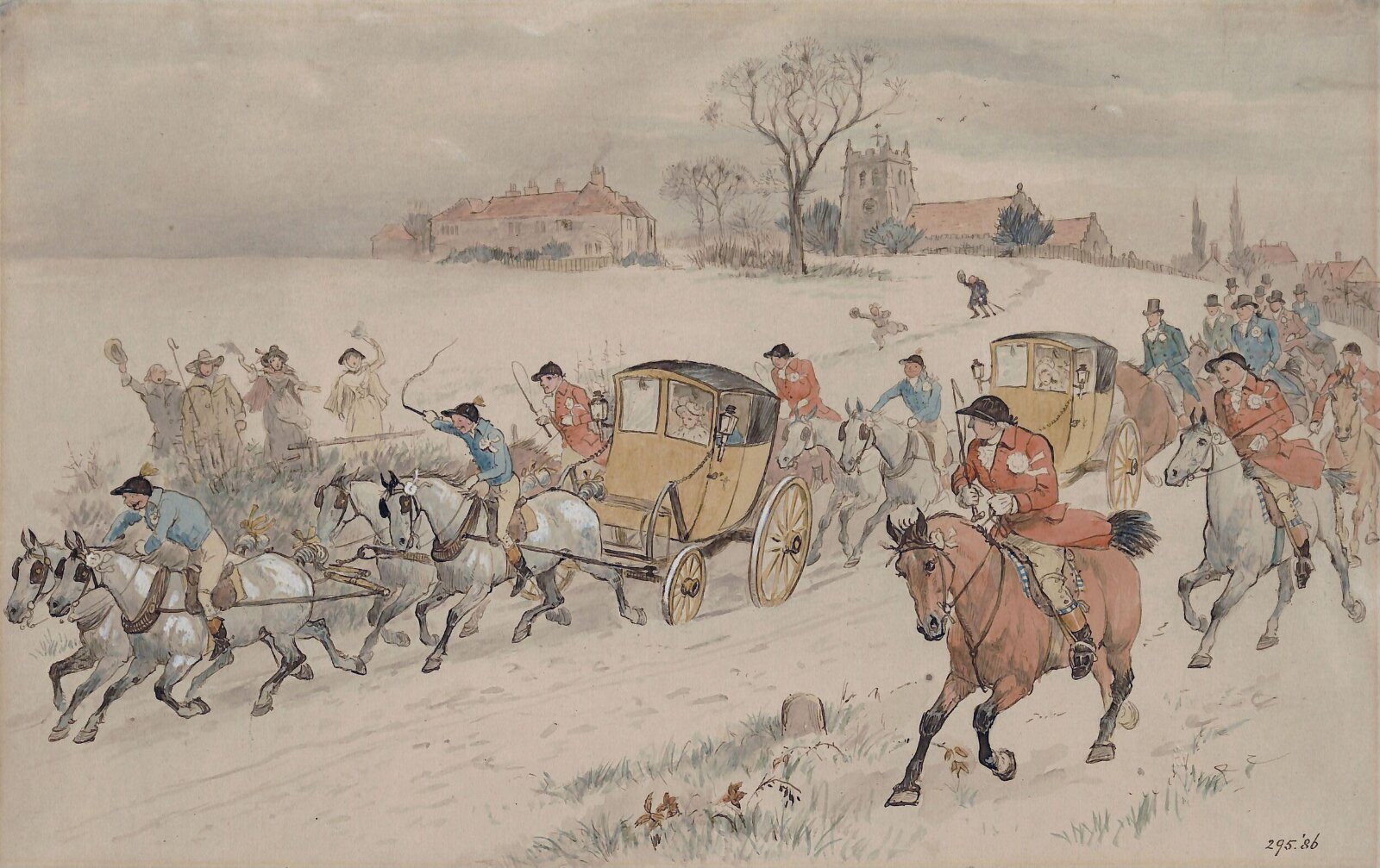 Returning from Church, Randolph Caldecott, 1883