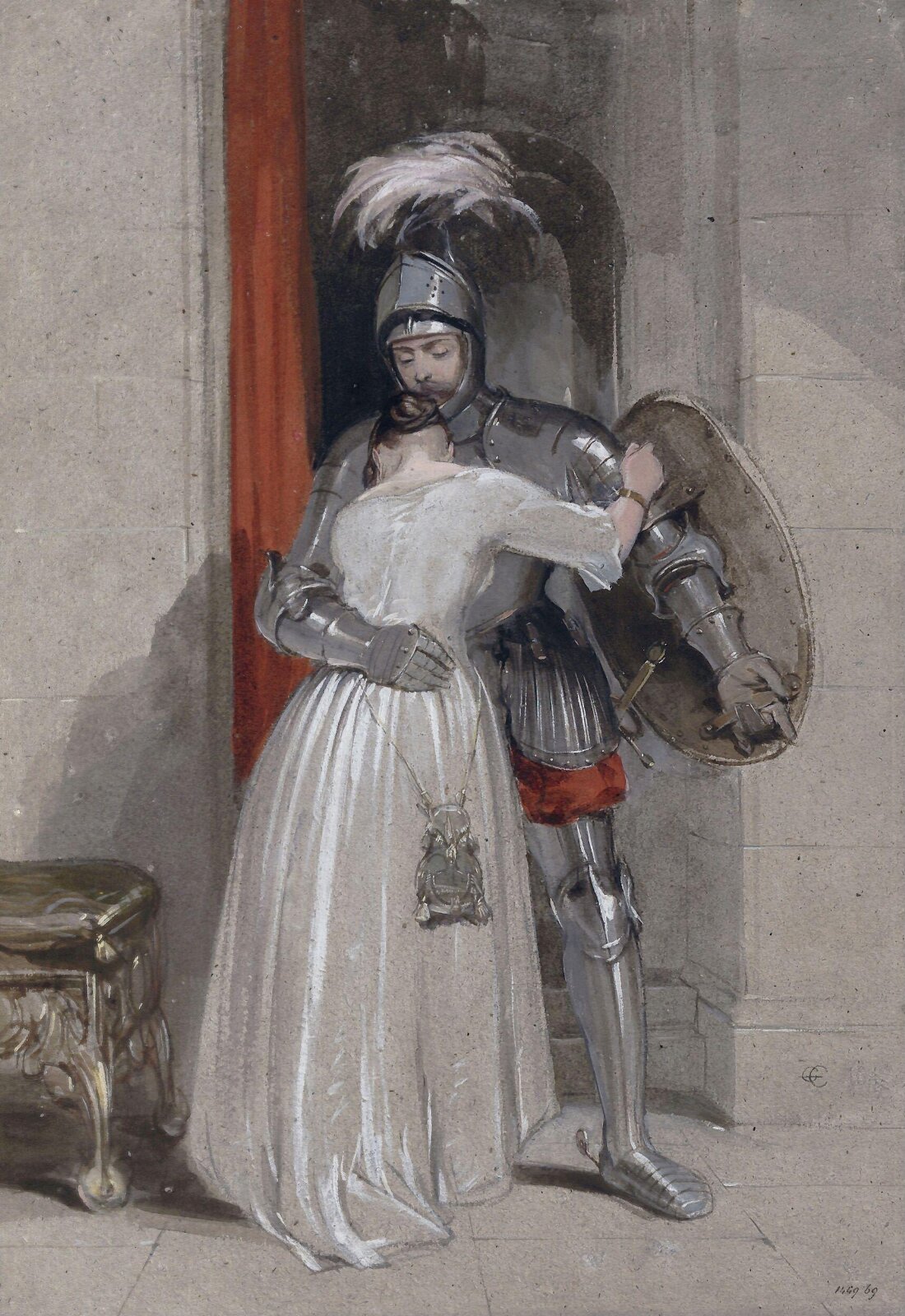 Knight and Lady, George Cattermole, ca.1825-1868