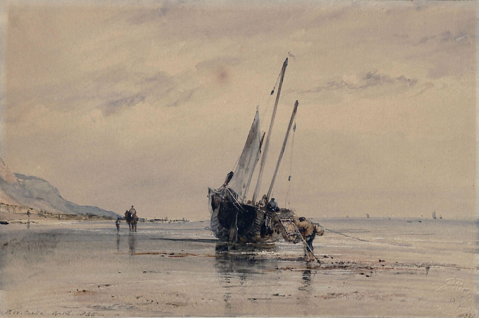 Brighton Sands, Edward William Cooke, ca. mid 19th century
