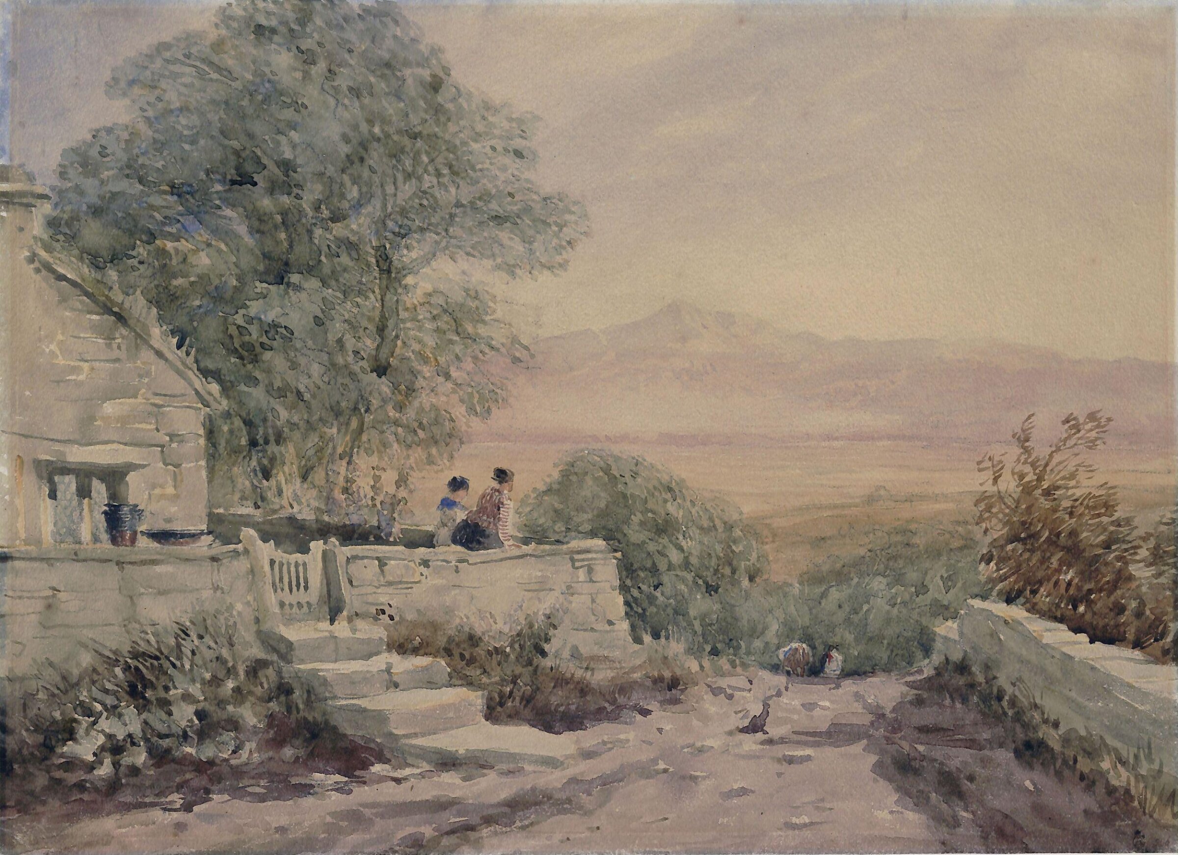 Morning - A Welsh View, David Cox the elder, ca. early 19th century