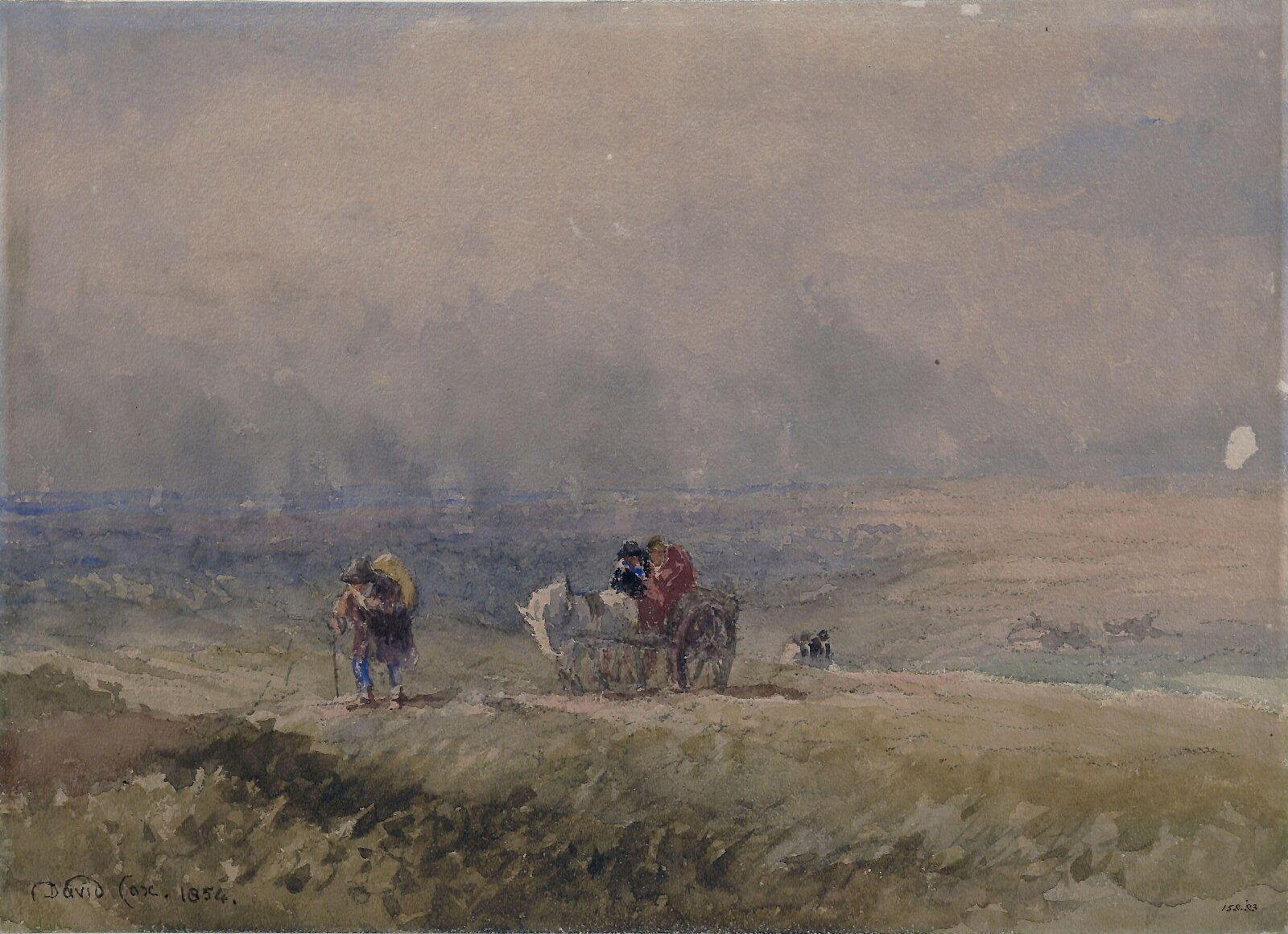Moorland Scene, Showery Effect, David Cox the elder, 1854