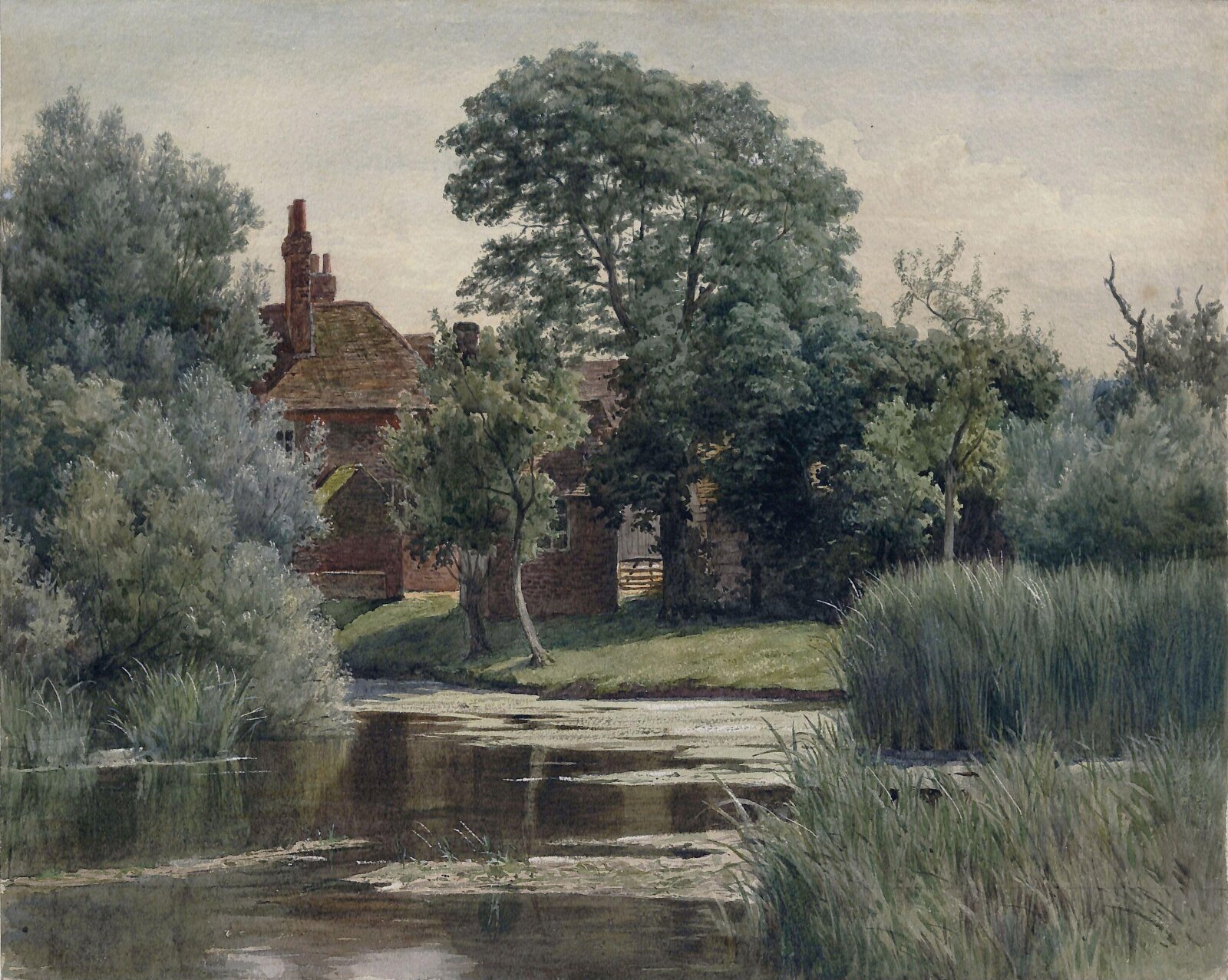 A House by a Stream, Francis Bernard Dicksee, 1870-1925