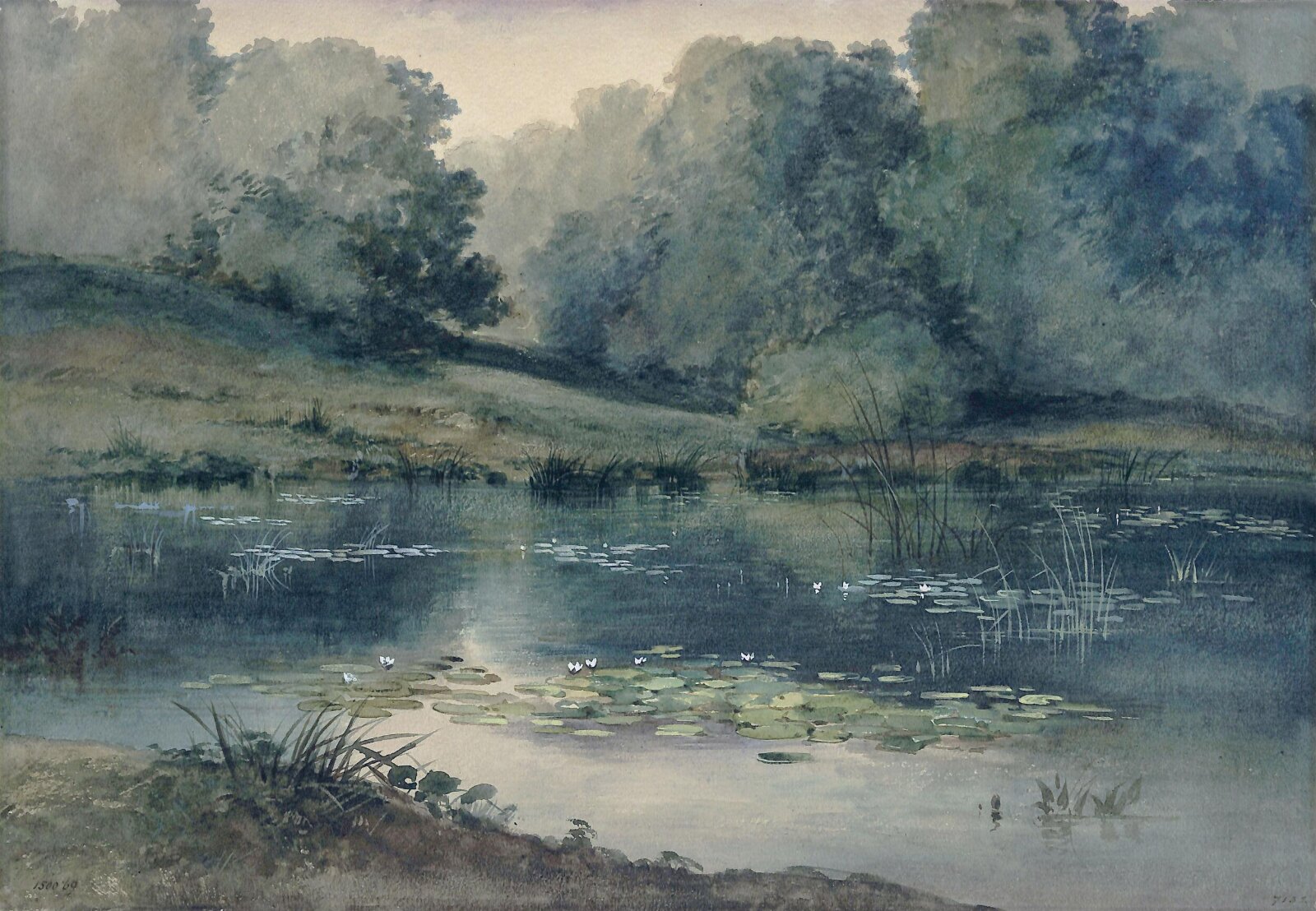Pond with water lilies, ca. 1825-75