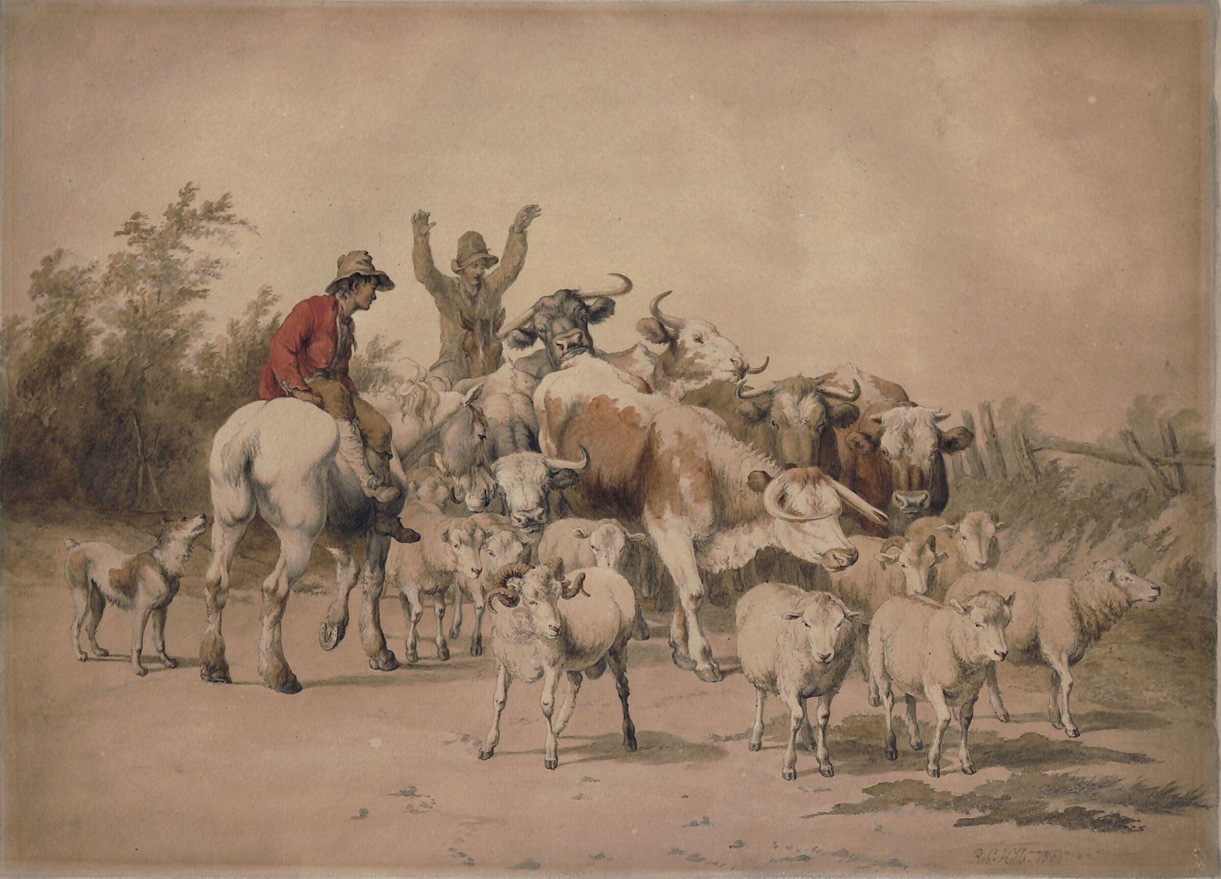 Herdsman with Cattle, Hills, 1804