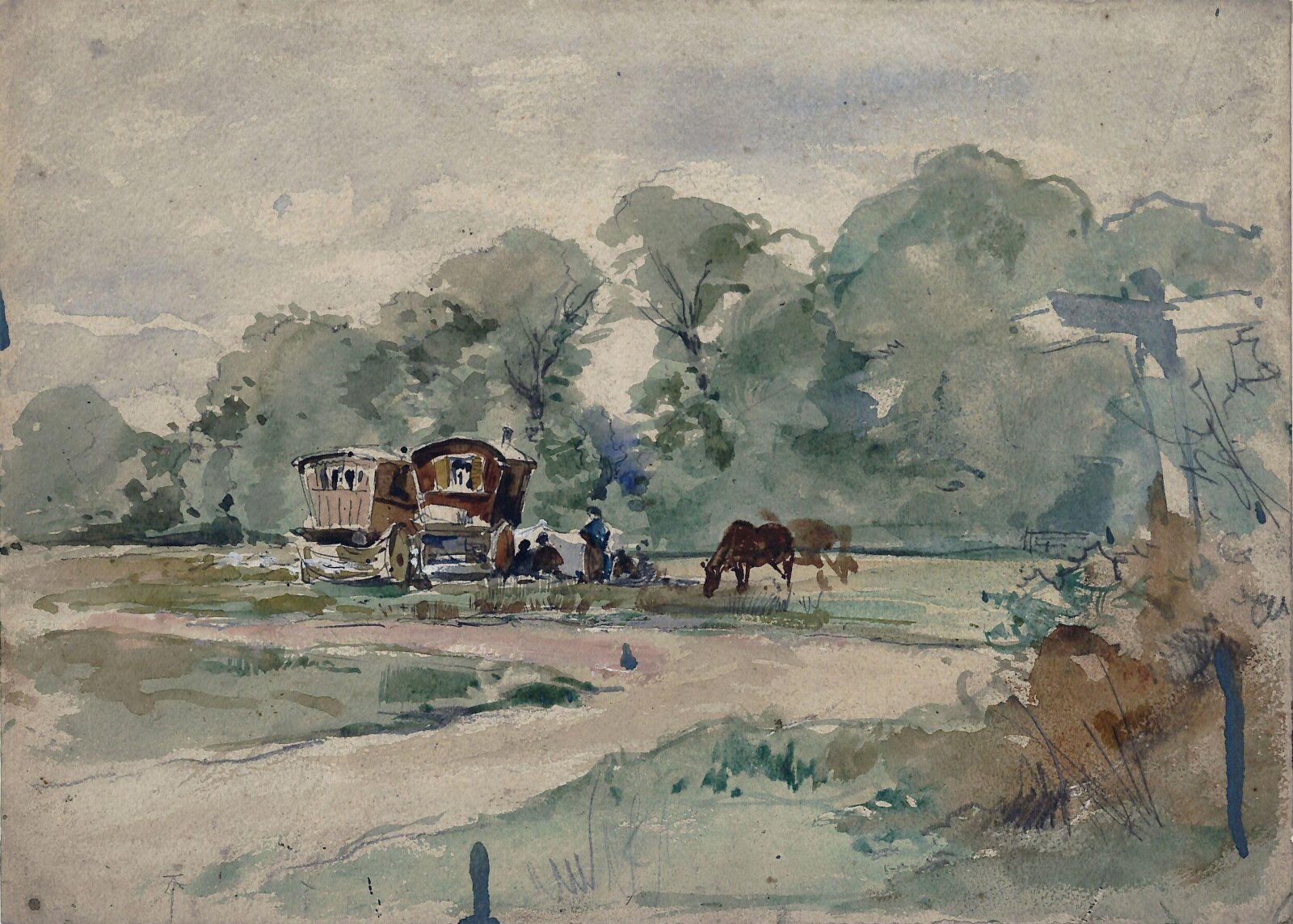 Gipsy Encampment, John Sargent Noble, ca. late 19th century