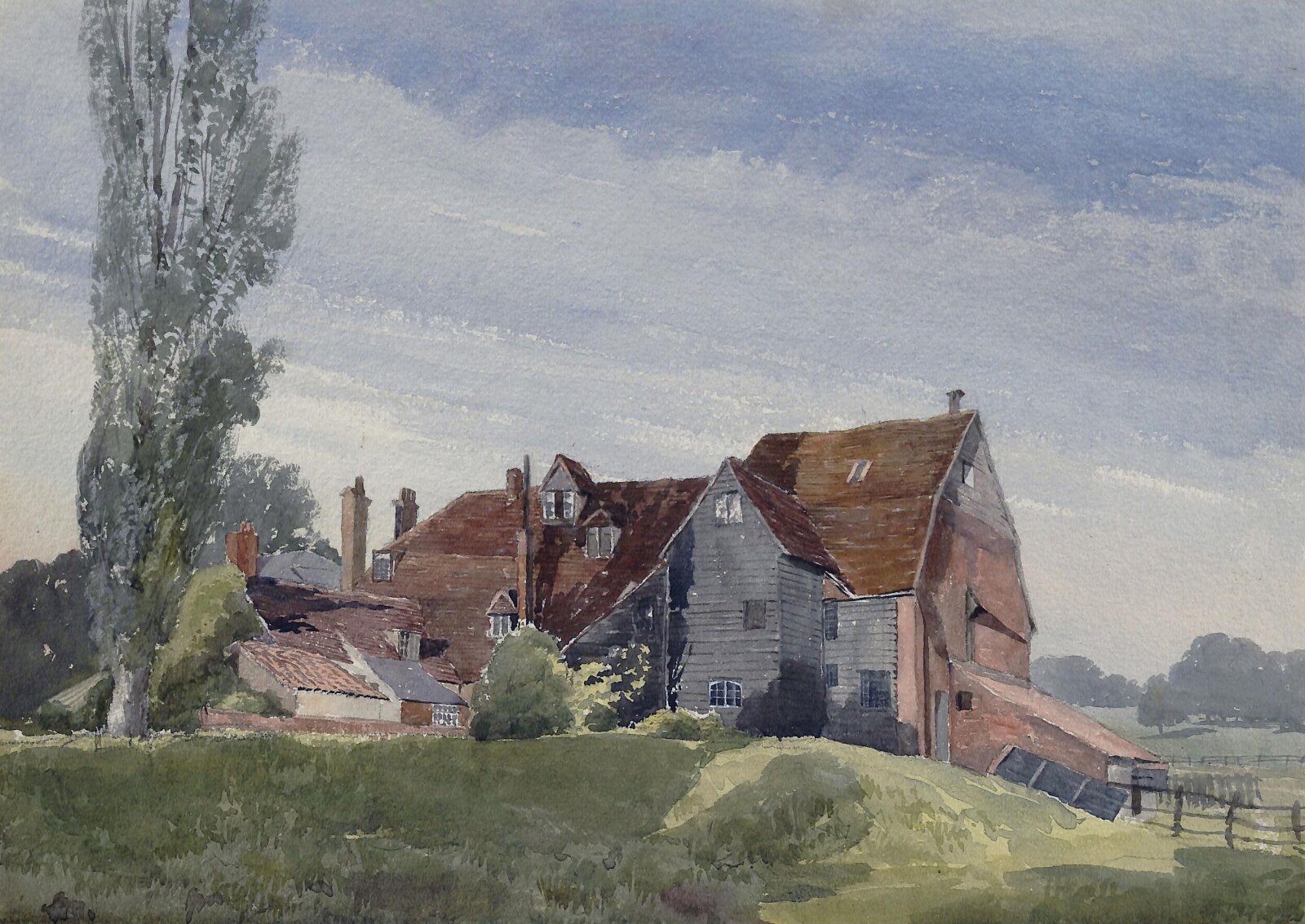 An Old Mill, Essex, Kate Prentice, ca. 1860-1911