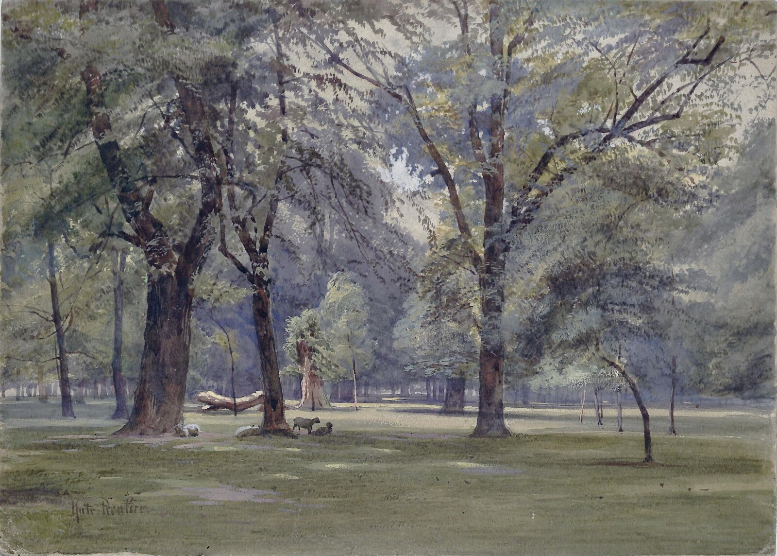 In Kensington Gardens, Kate Prentice, ca. 1860-1911