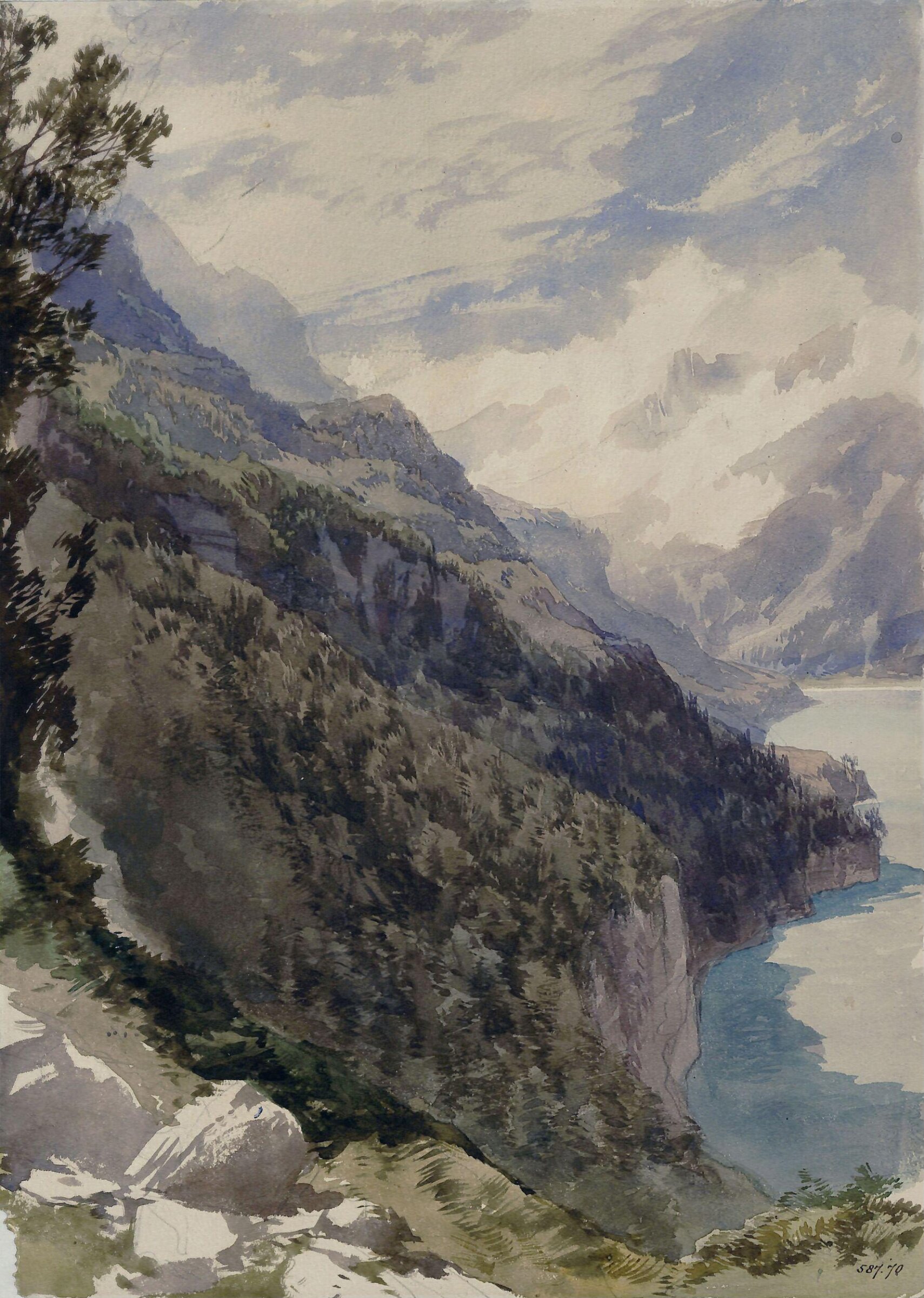 Bay of Uri, Lake of Lucerne, Karel Frans Philippeau, 1856