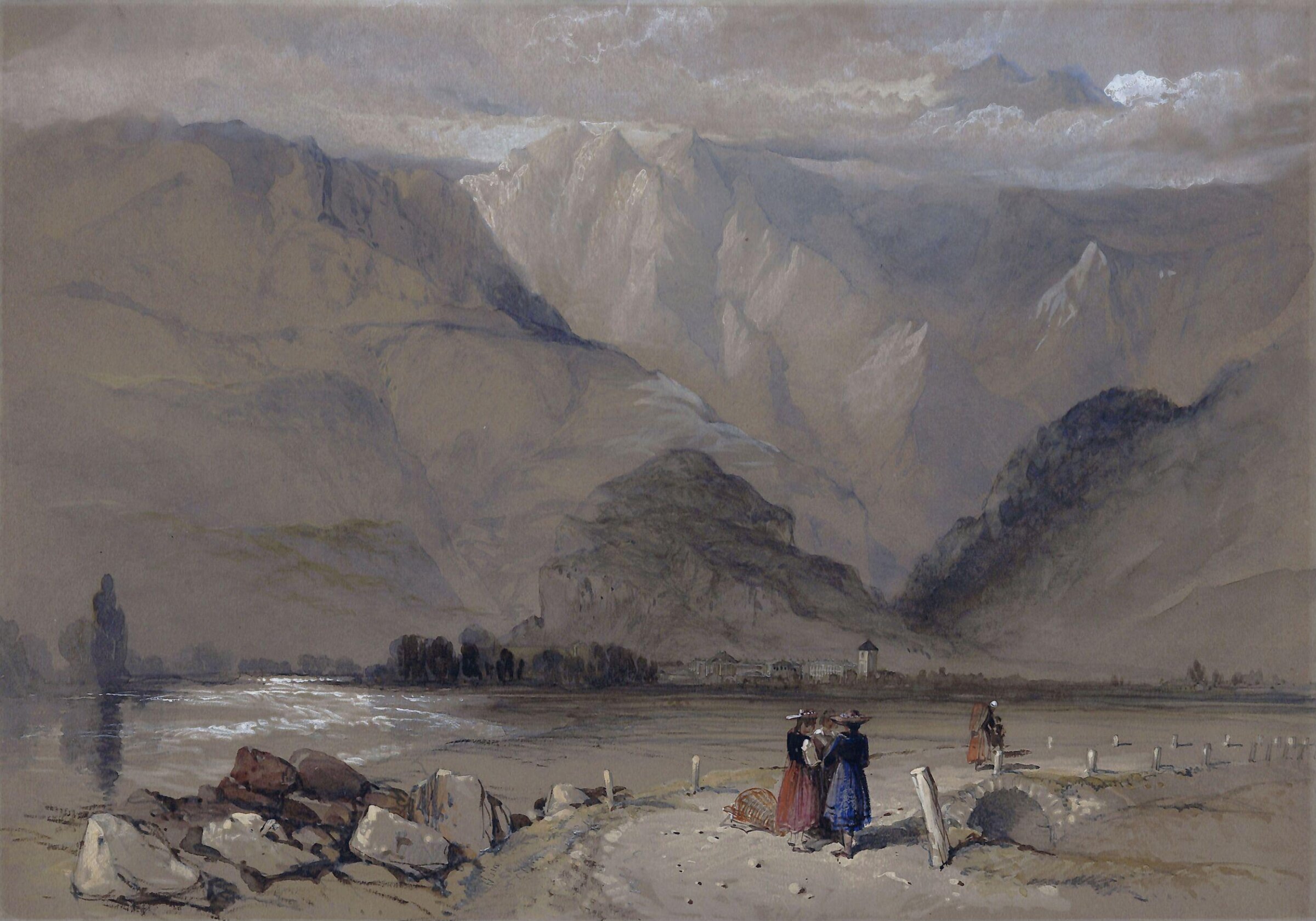 A Swiss Valley, Thomas Miles Richardson, mid 19th Century