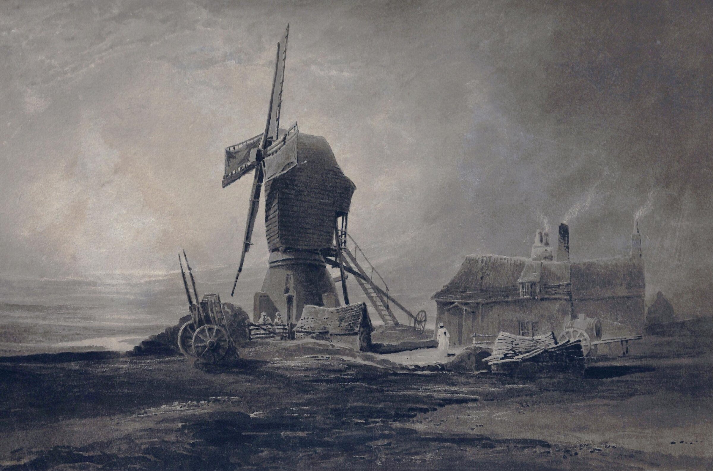 Old Windmill on Windmill Hill, Gateshead, Thomas Miles Richardson, 1818