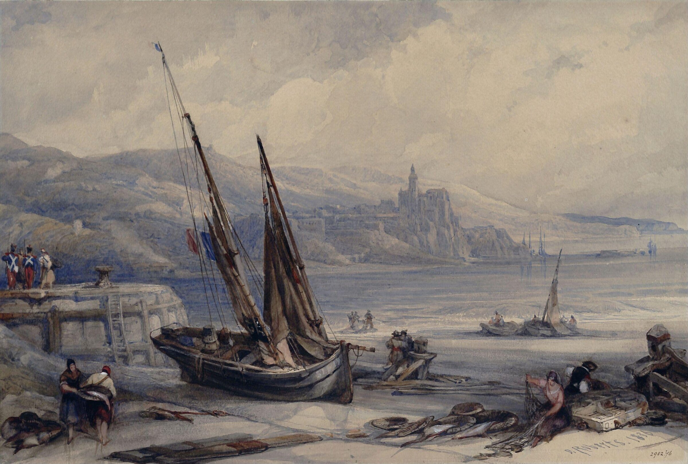 Fontarabia, Spain, David Roberts, 1836