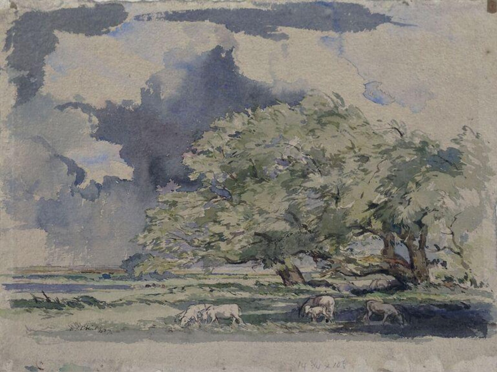 Marshes at Minster, William Palmer Robins, 1927