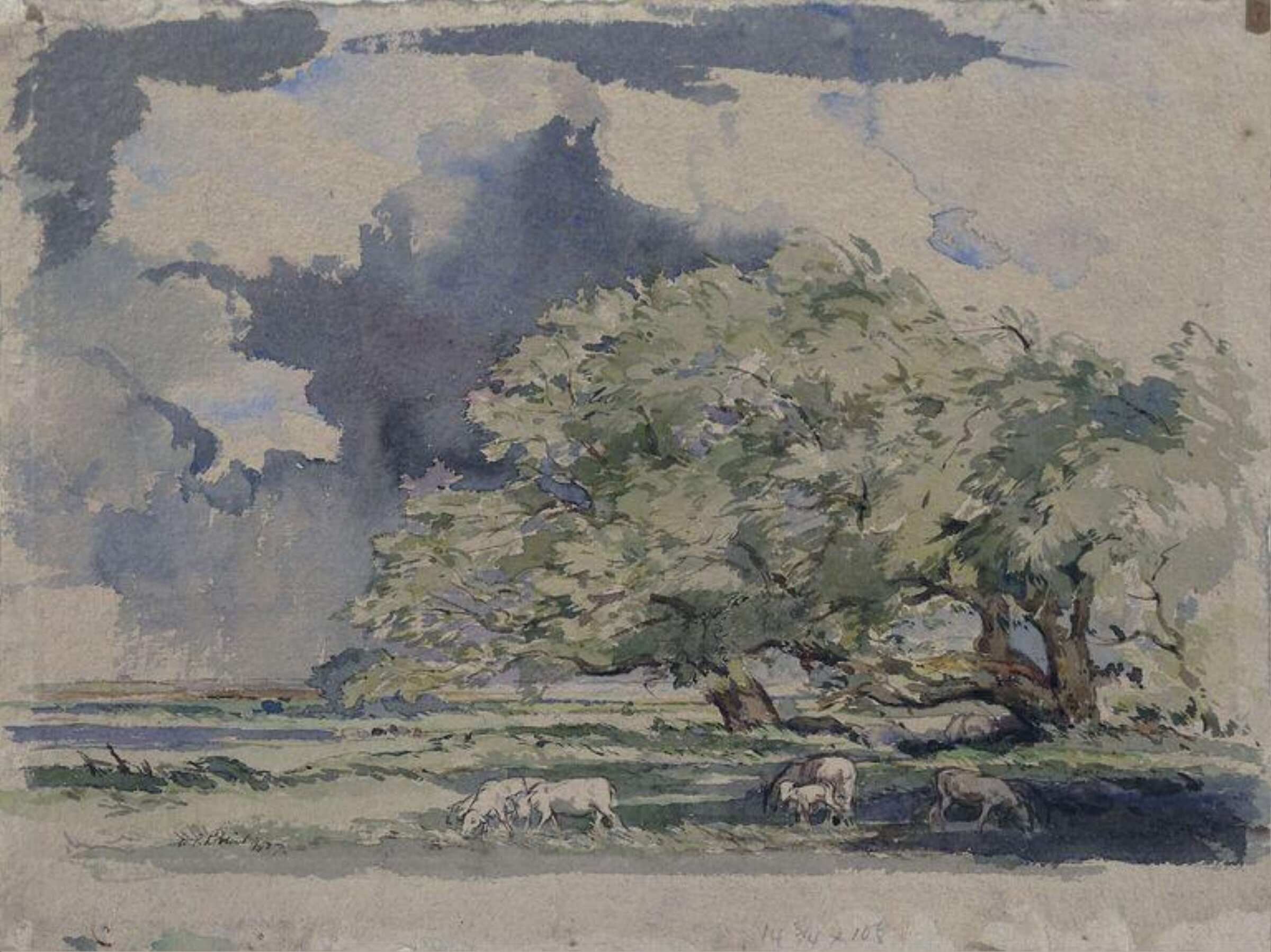 Marshes at Minster, William Palmer Robins, 1927