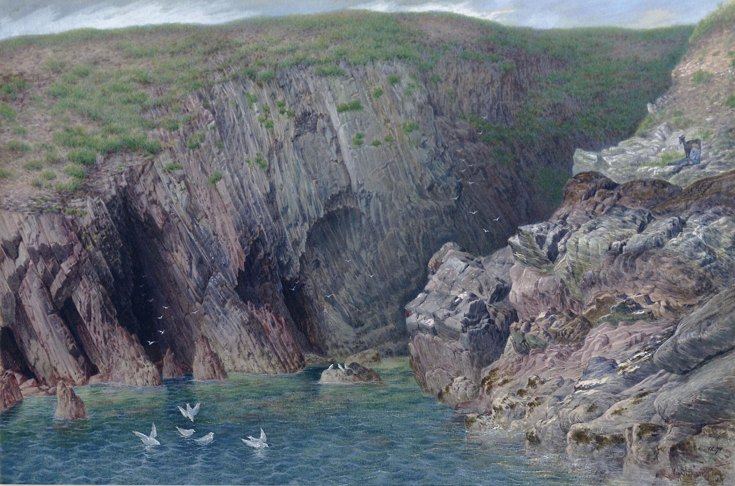 Study of rocks, County Cork, William Henry Stopford, 1869