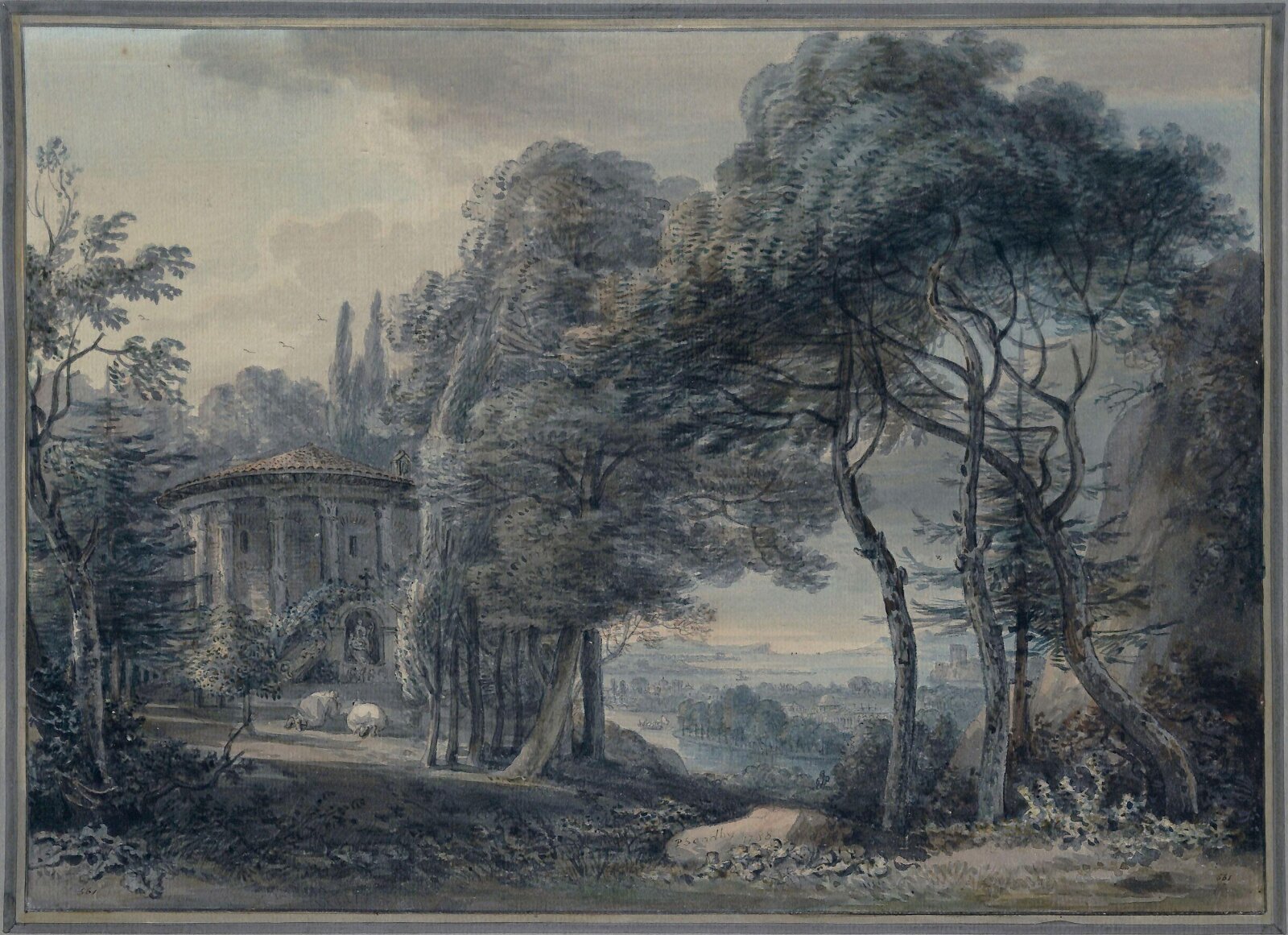The Round Temple, Paul Sandby, 1788