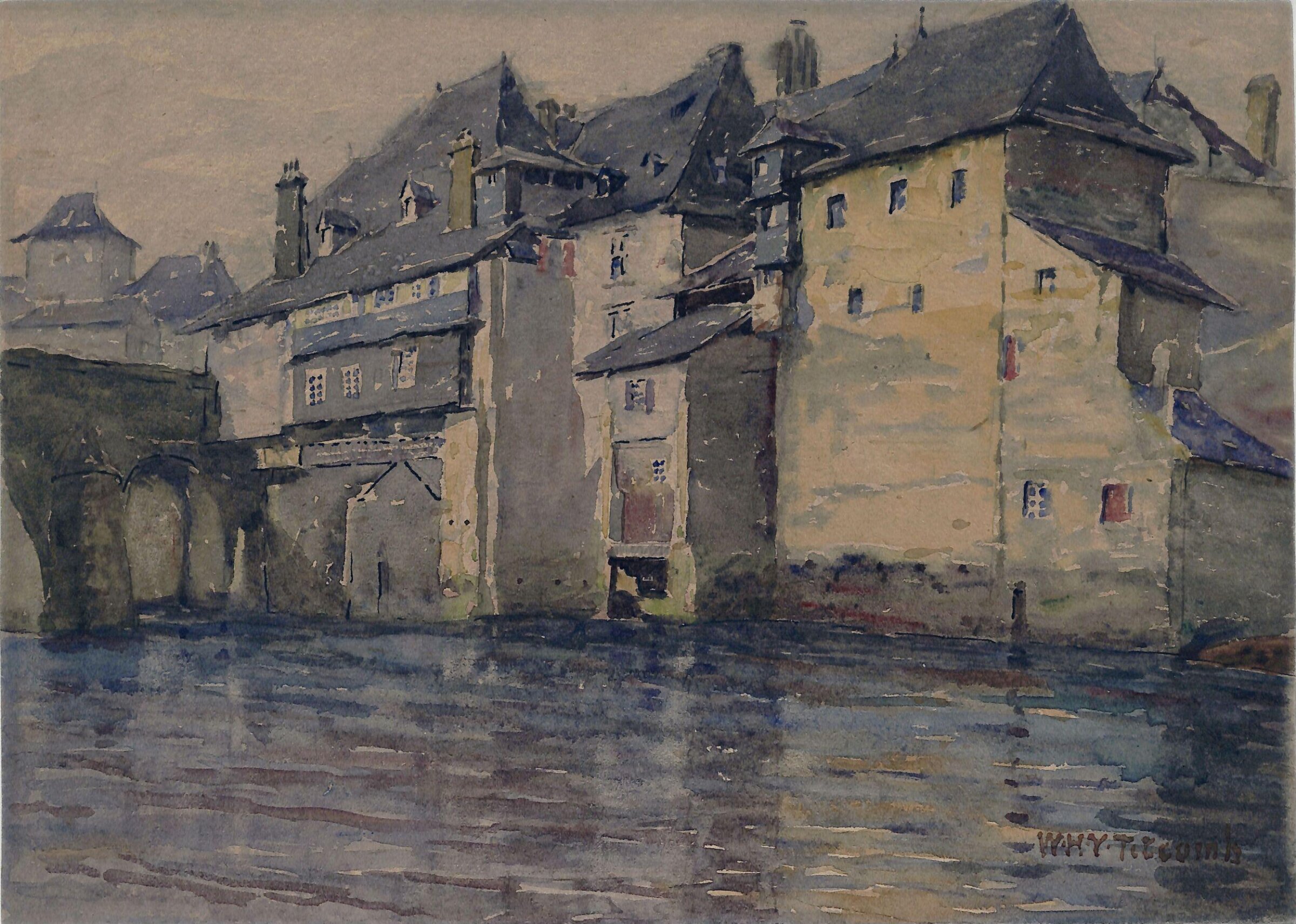 Old Houses at Oléron, William Holt Yates Titcomb, ca. 1880-1890
