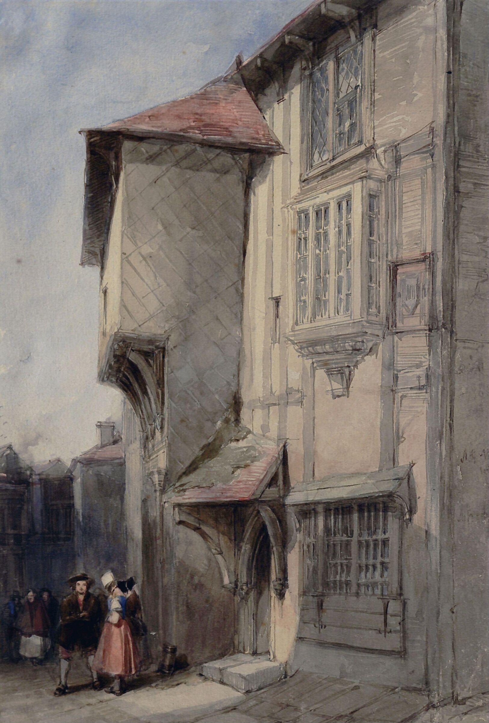 A street scene, Alfred Gomersal Vickers, 1833