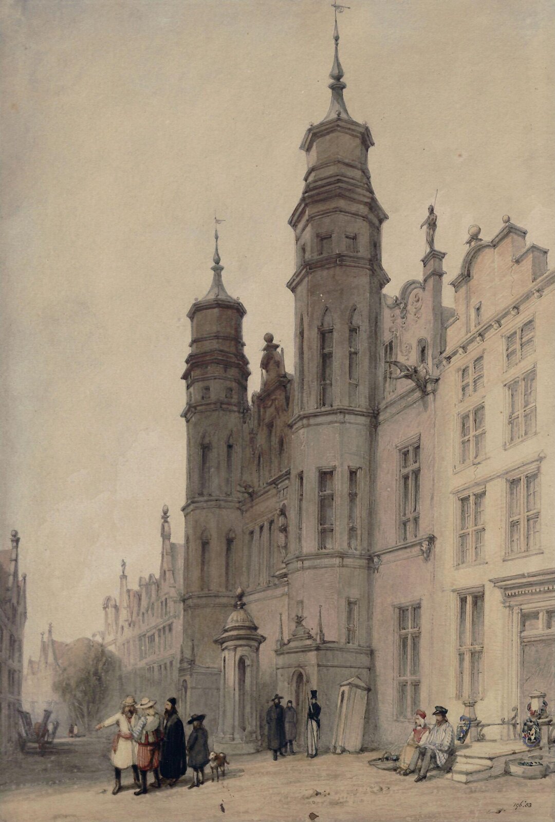 The Zeughaus, Danzig, Alfred Gomersal Vickers, ca. 1830-7